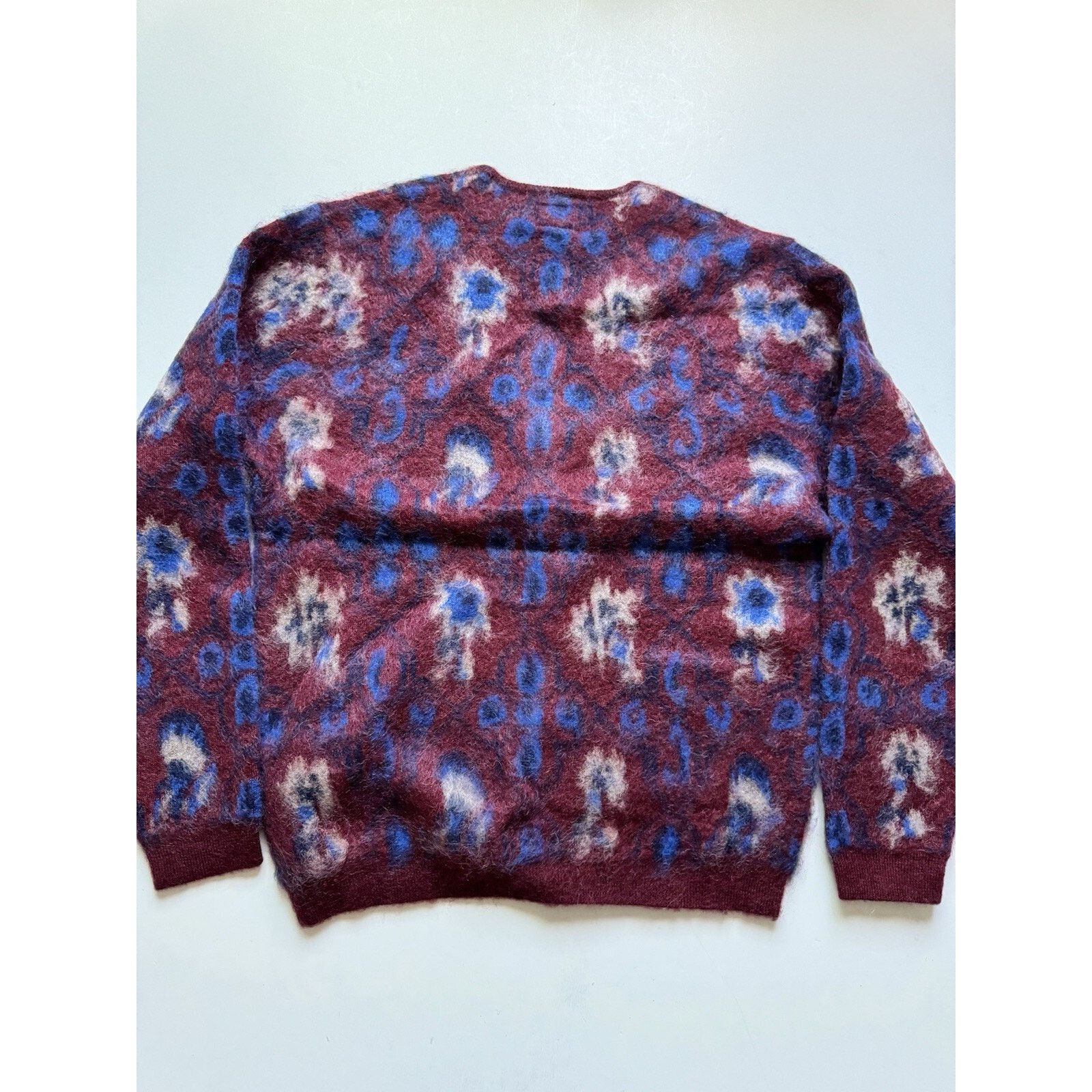 Beams Plus BEAMS PLUS Burgundy Botanical Cardigan Medium Size US M / EU 48-50 / 2 - 3 Thumbnail