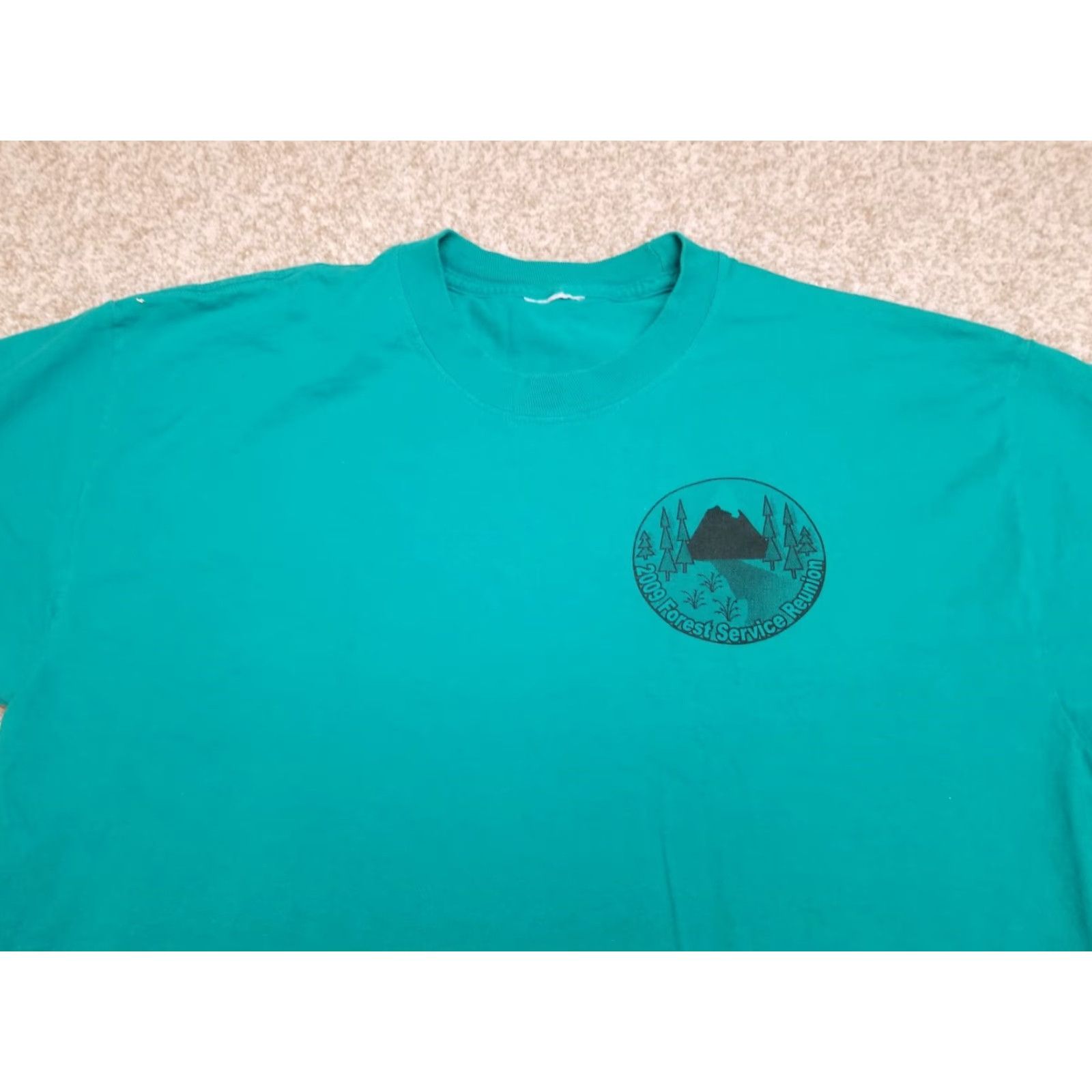 Hanes VINTAGE Forest Service Shirt Mens Large Green Crewneck 2009 Reunion Casual TEE Size US L / EU 52-54 / 3 - 3 Thumbnail