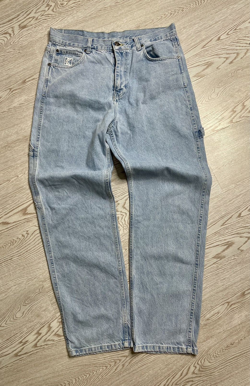 Japanese Brand × Karl Kani Karl Kani Hip Hop denim jeans joggers embroidered logo Size US 34 / EU 50 - 2 Thumbnail