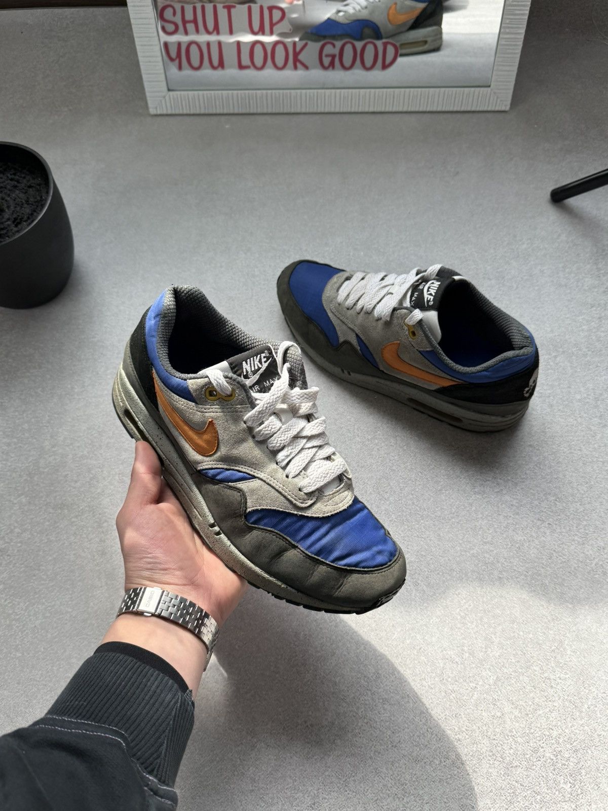 Nike Nike Air Max 1 Skulls Pack Old Royal Black Anthracite RARE Size US 8 / EU 41 - 4 Thumbnail