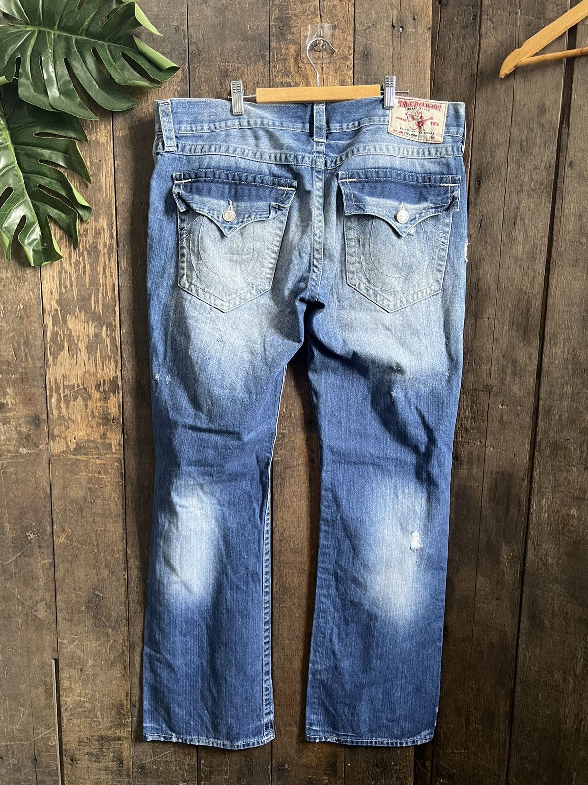 True Religion True Religion Straigt Cut Distressed Denim Jeans Size US 38 / EU 54 - 2 Thumbnail