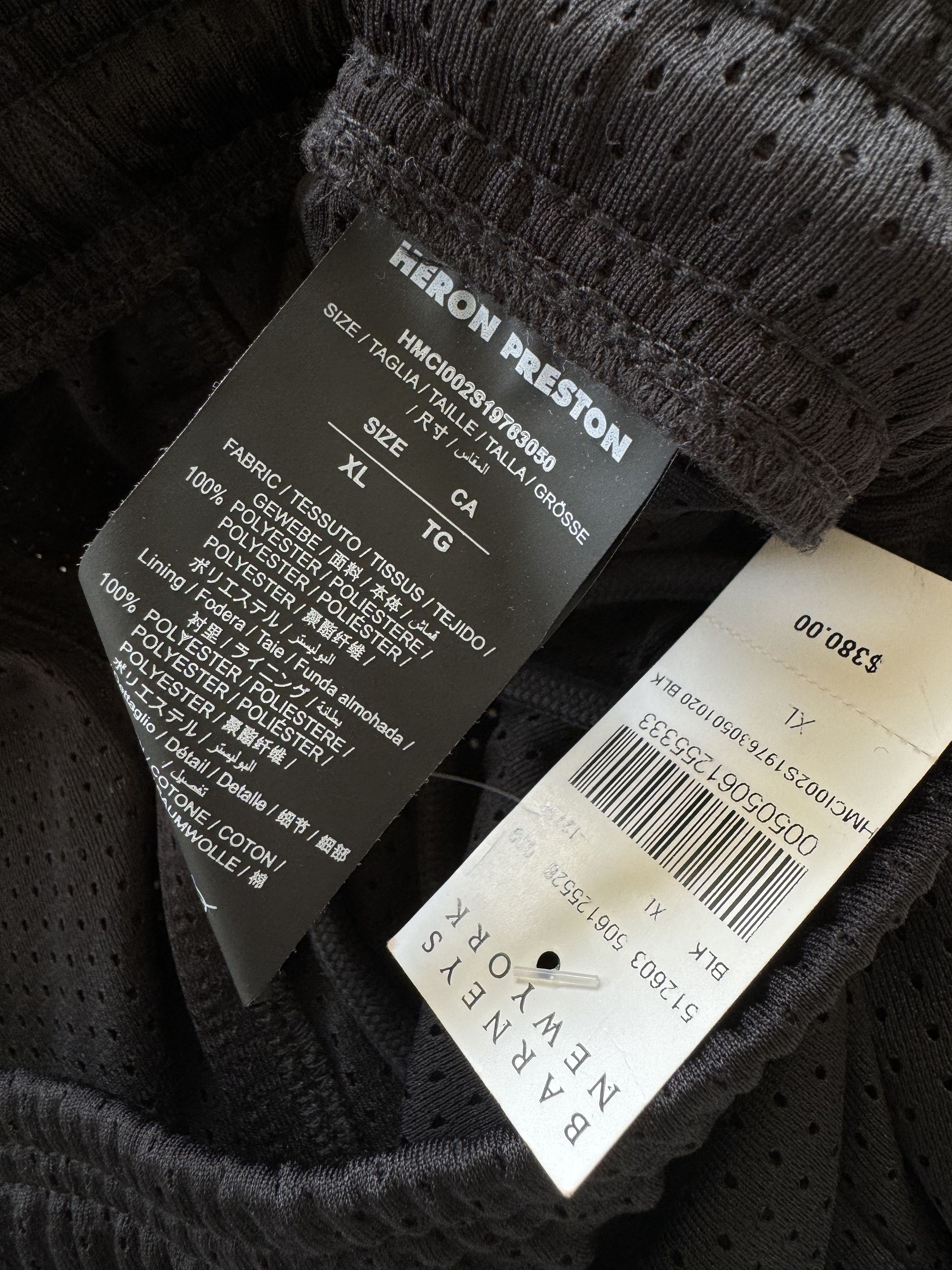 Heron Preston Heron Preston Black Mesh Shorts NWT Size US 32 / EU 48 - 7 Thumbnail