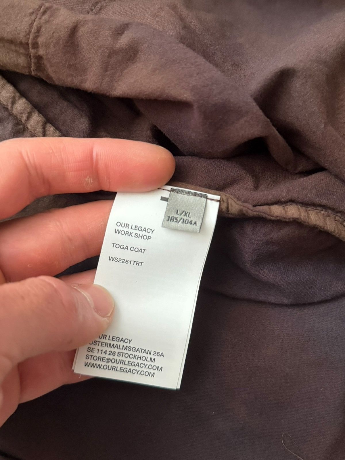 Emporio Armani × Our Legacy Overdyed Toga Brown Robe Coat Jacket Size US XL / EU 56 / 4 - 13 Thumbnail