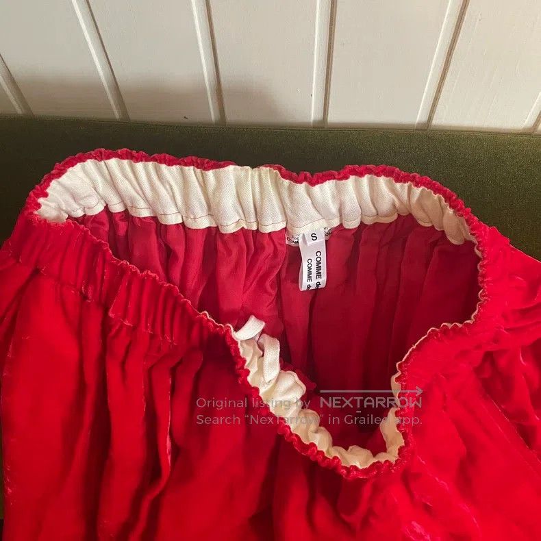 Comme des Garcons Comme des Garcons size S Red Velvet Skirt Size 23" - 6 Thumbnail
