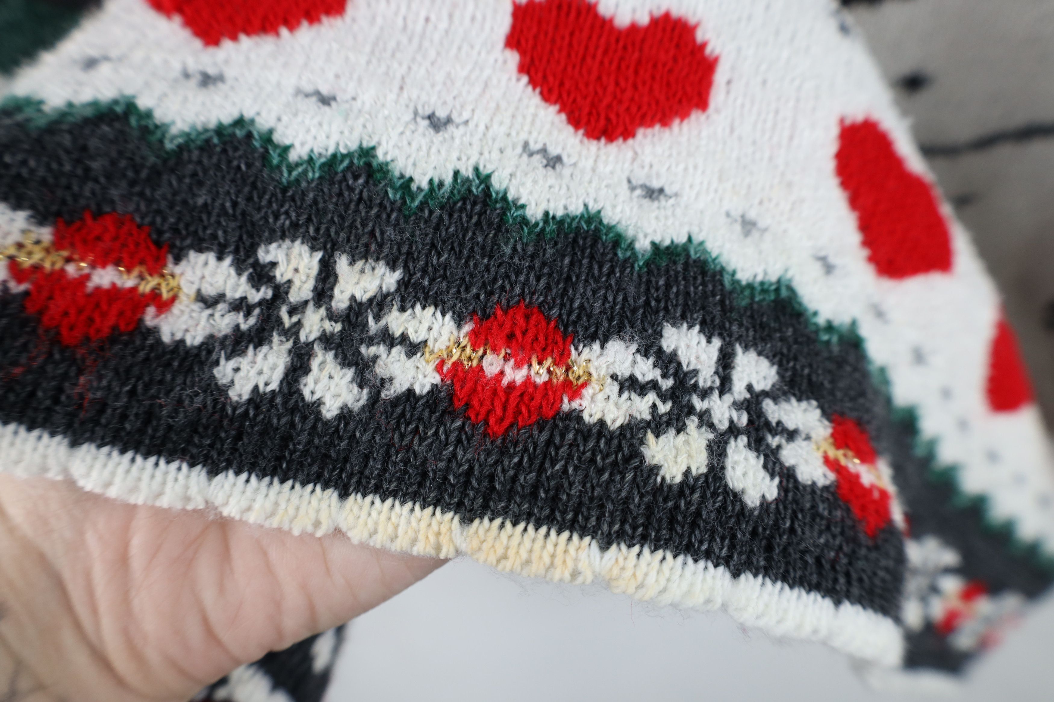 Vintage Vintage 90s Streetwear Heart Flower All Over Print Sweater Size M / US 6-8 / IT 42-44 - 6 Thumbnail