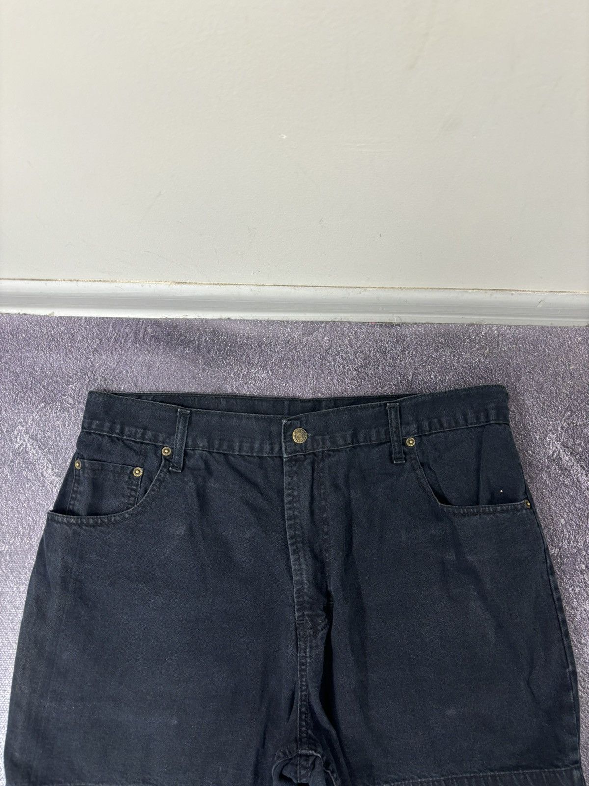 Levi's Vintage Levi’s 501 Y2K Hype Black Denim Shorts Jorts Size US 36 / EU 52 - 10 Thumbnail