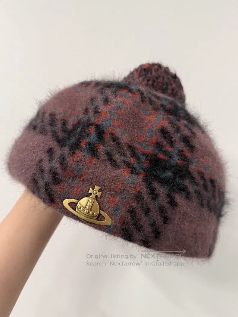 Vivienne Westwood Vivienne Westwood Vintage Beret, Tartan, Pom Pom Hat, Pure Size ONE SIZE - 2 Thumbnail