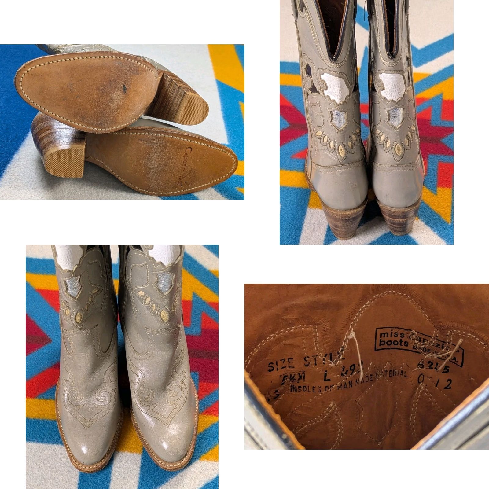 Vintage VINTAGE Miss Capezio Boots Bald Eagle Cowboy Cowgirl Made In USA Womens Size 5.5 Size US 6 / IT 36 - 8 Thumbnail