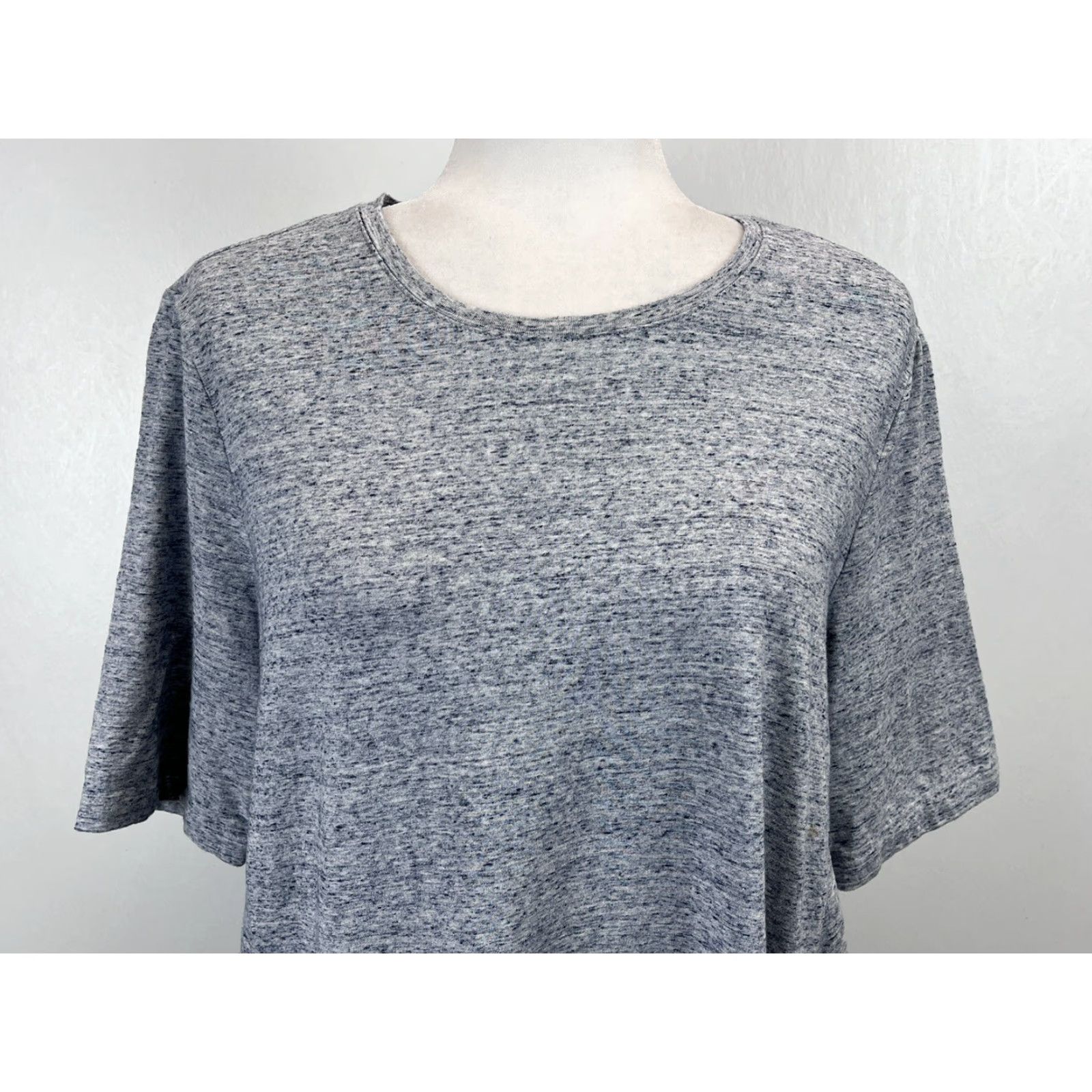 J. Jill VINTAGE J. Jill Women's Tunic Shirt Short Sleeve Blue Cotton 2010s Size L Good Condition Size L / US 10 / IT 46 - 5 Thumbnail