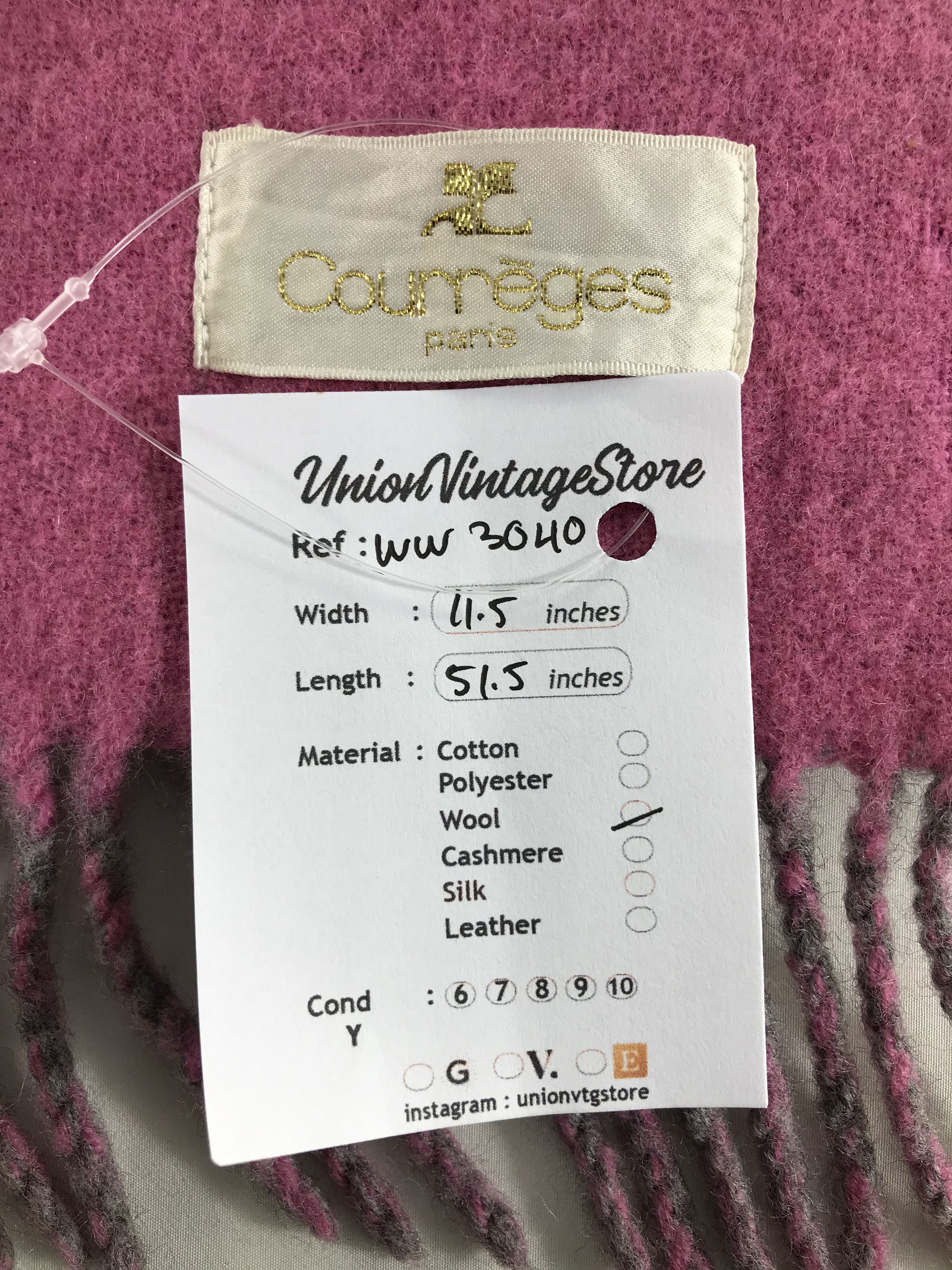 Courreges × Vintage Courreges Scarf / Muffler / Neckwear - WW3040 Size ONE SIZE - 5 Thumbnail