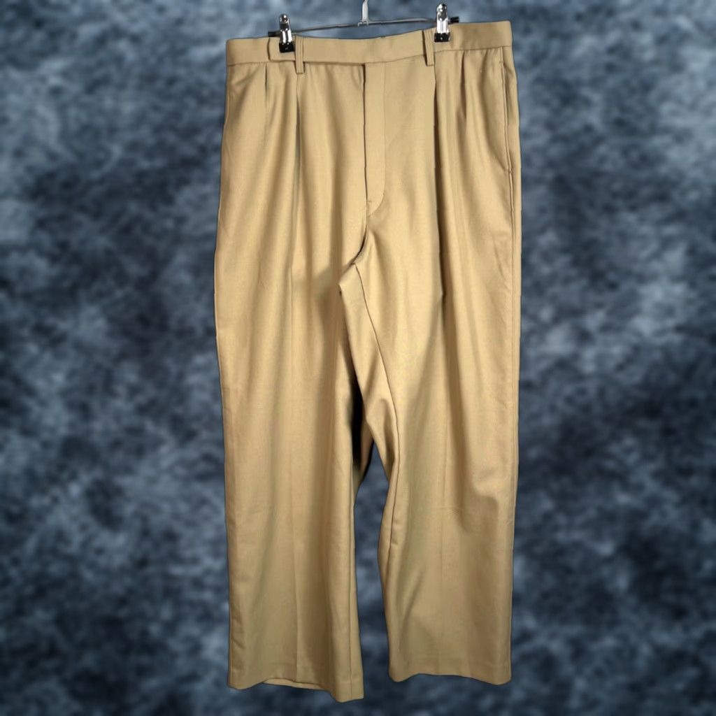 Uniqlo Uniqlo Dress Pants Womens 14 Beige Wool Blend Wide-Leg Pants |  Grailed