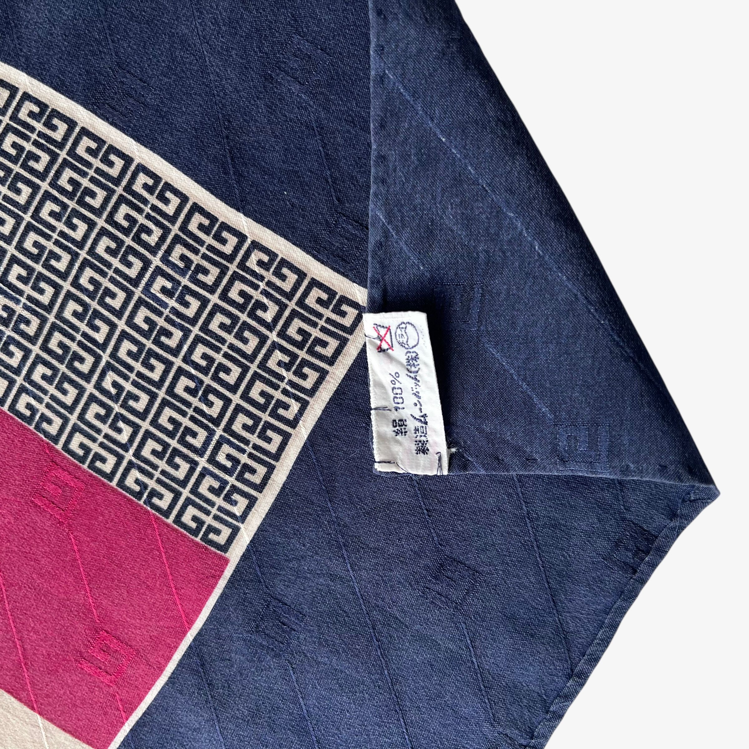 Givenchy Vintage 80s Givenchy G Monogram Striped Print Silk Scarf Size ONE SIZE - 3 Thumbnail