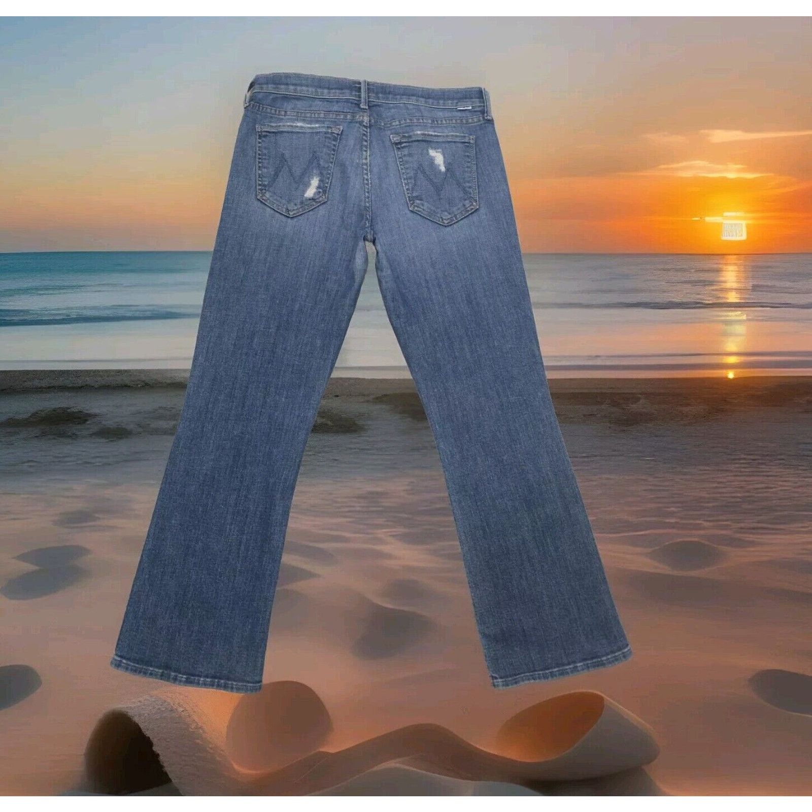 MOTHER Mother the Outsider Crop Jeans Crazy Like a Fox Wash Size 29 Size 29" - 6 Thumbnail