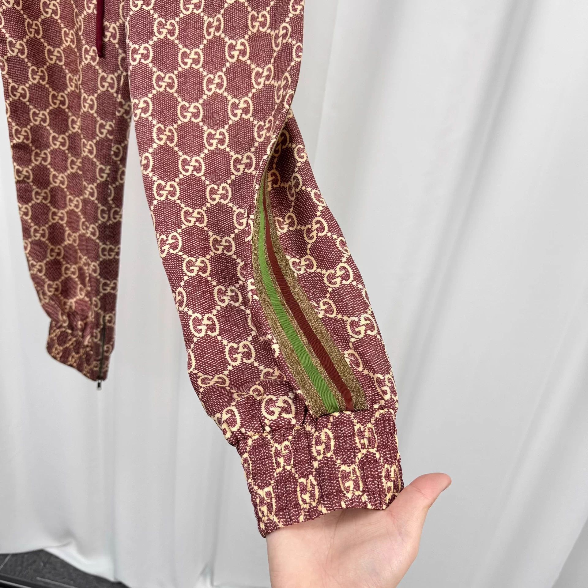 Gucci Gucci all over GG webbing silk pants M new Size 31" - 4 Thumbnail