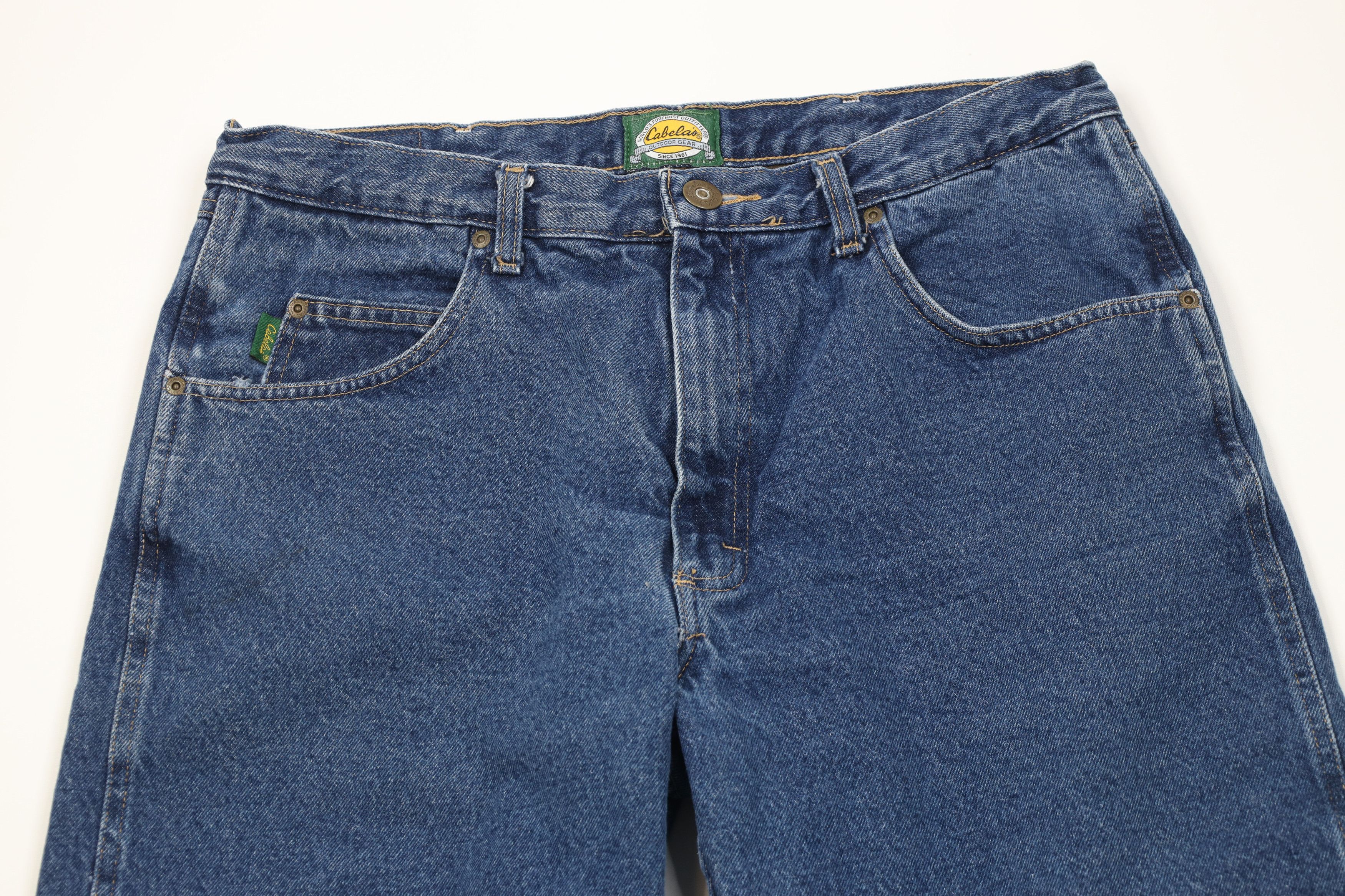 Cabelas Vintage Cabelas Lined Wide Leg Denim Jeans Blue Cotton Size US 36 / EU 52 - 3 Thumbnail