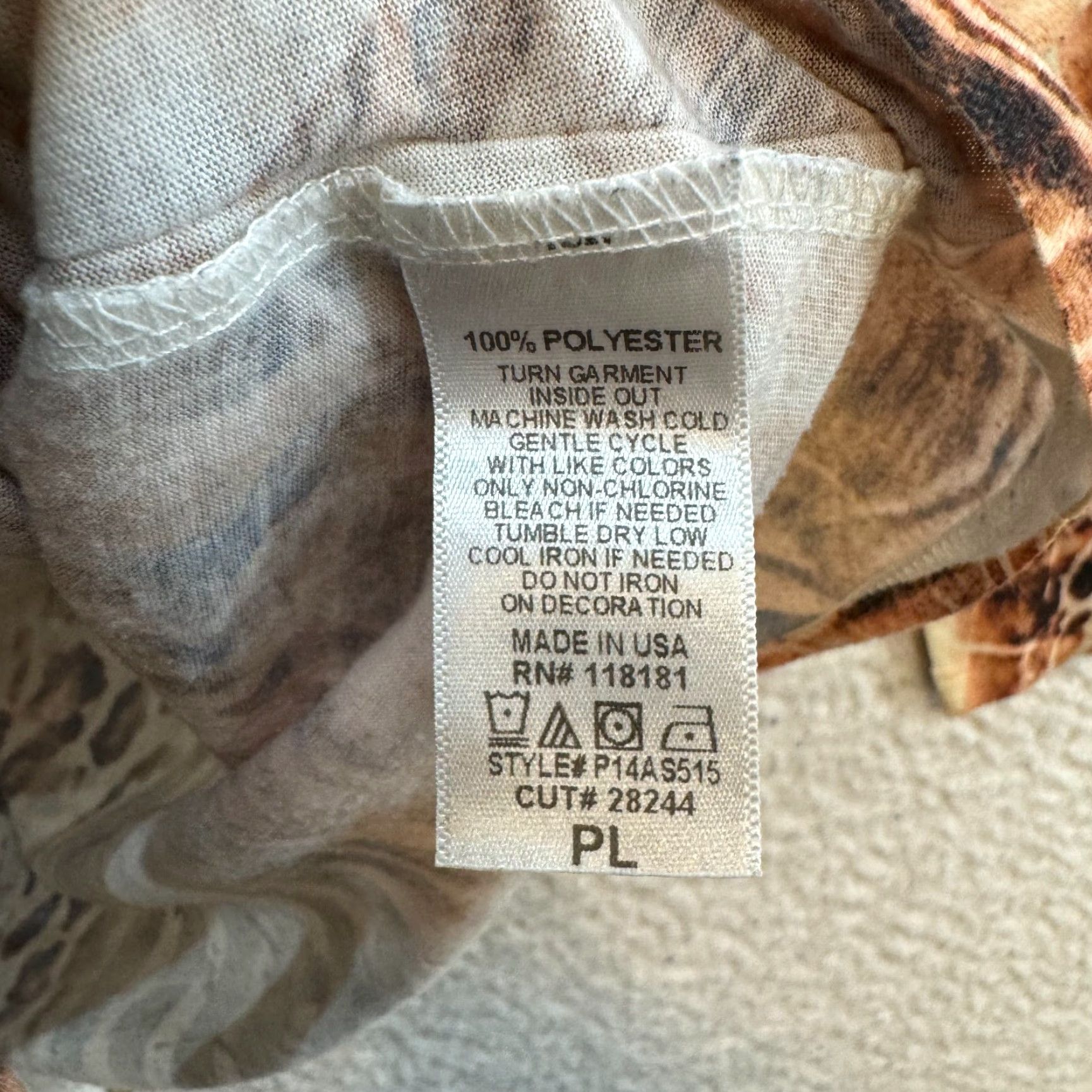Vintage VINTAGE French Blue Y2K Top Shirt Petite PL Tan Cheetah Leopard Studded Grunge Boho McBling Beige Mens Girls Womens Size L / US 10 / IT 46 - 6 Thumbnail