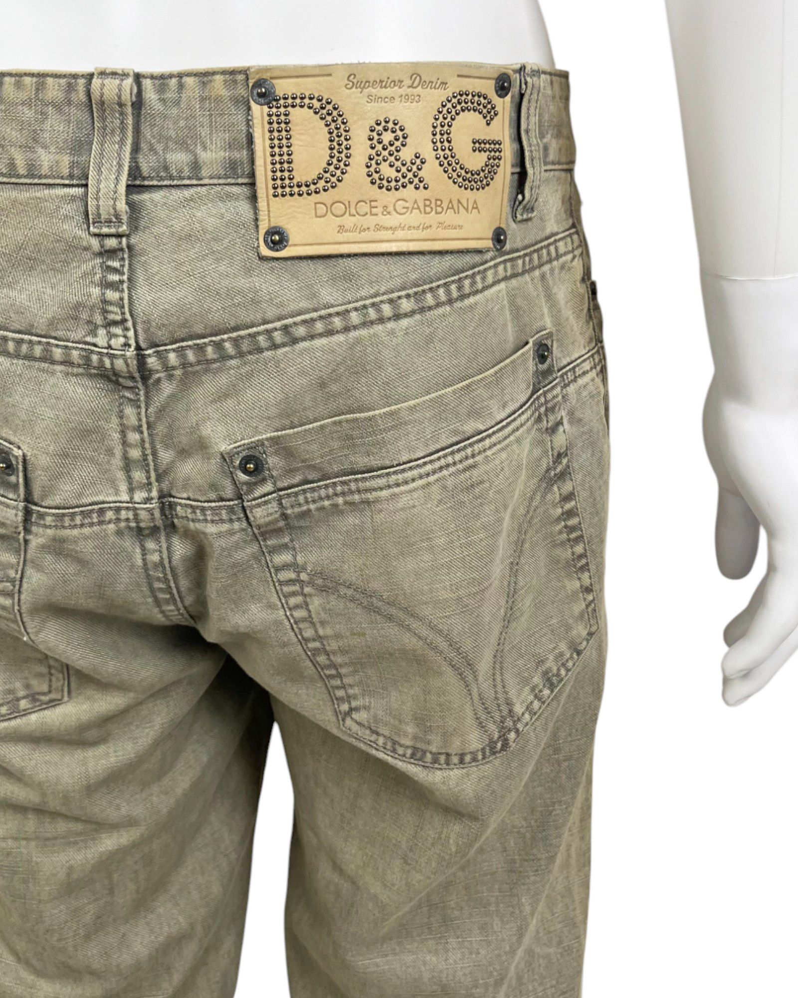 Dolce & Gabbana 2000's Grey Flared Aged Jeans Size US 35 - 7 Thumbnail