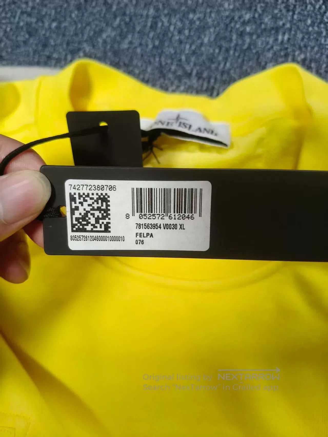 Stone Island yellow long sleeve sweatshirt with tags. Size US XL / EU 56 / 4 - 5 Thumbnail