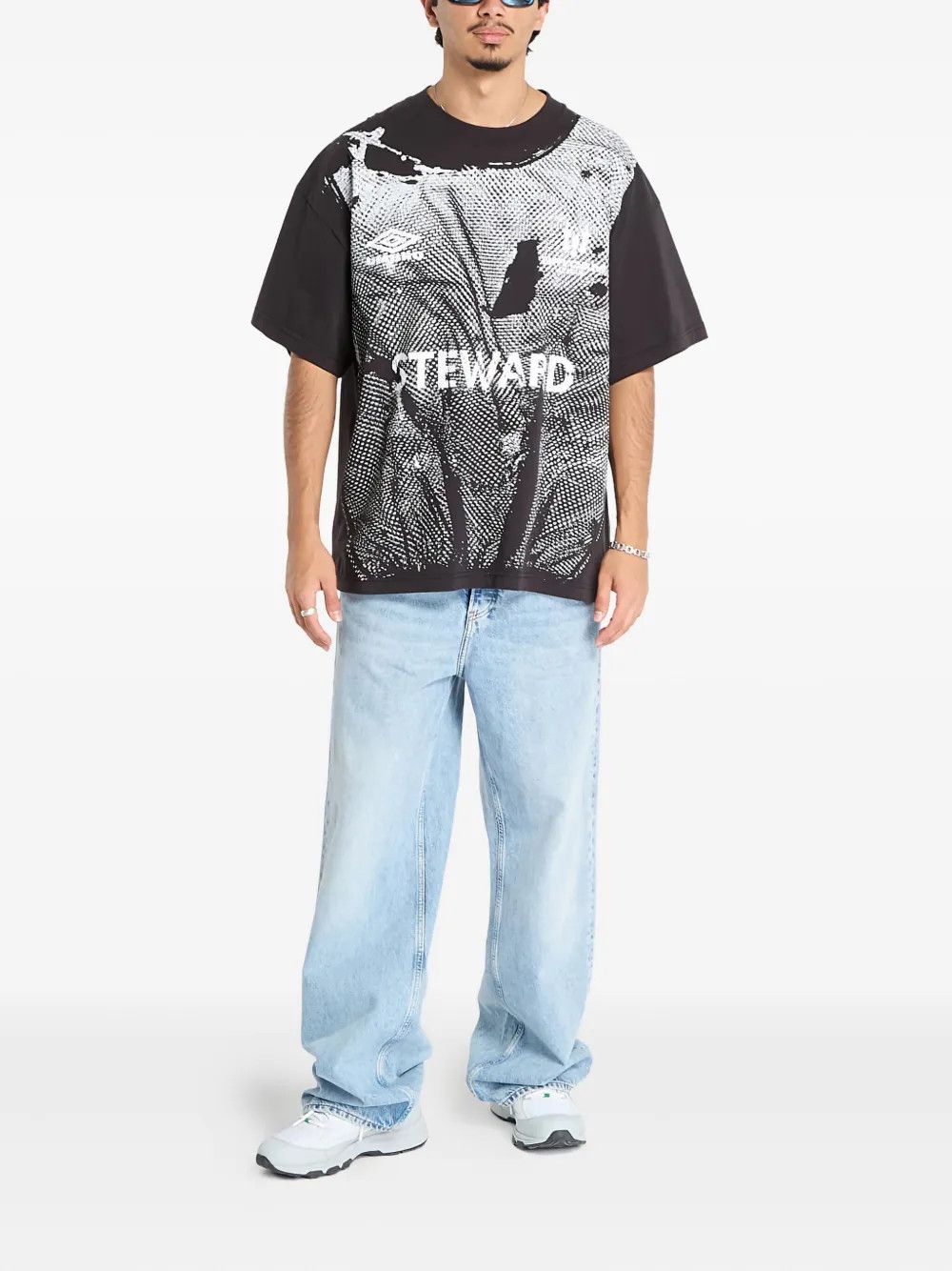 Umbro x Slam Jam Black Steward Vest Print Oversized T-Shirt Size US S / EU 44-46 / 1 - 4 Thumbnail