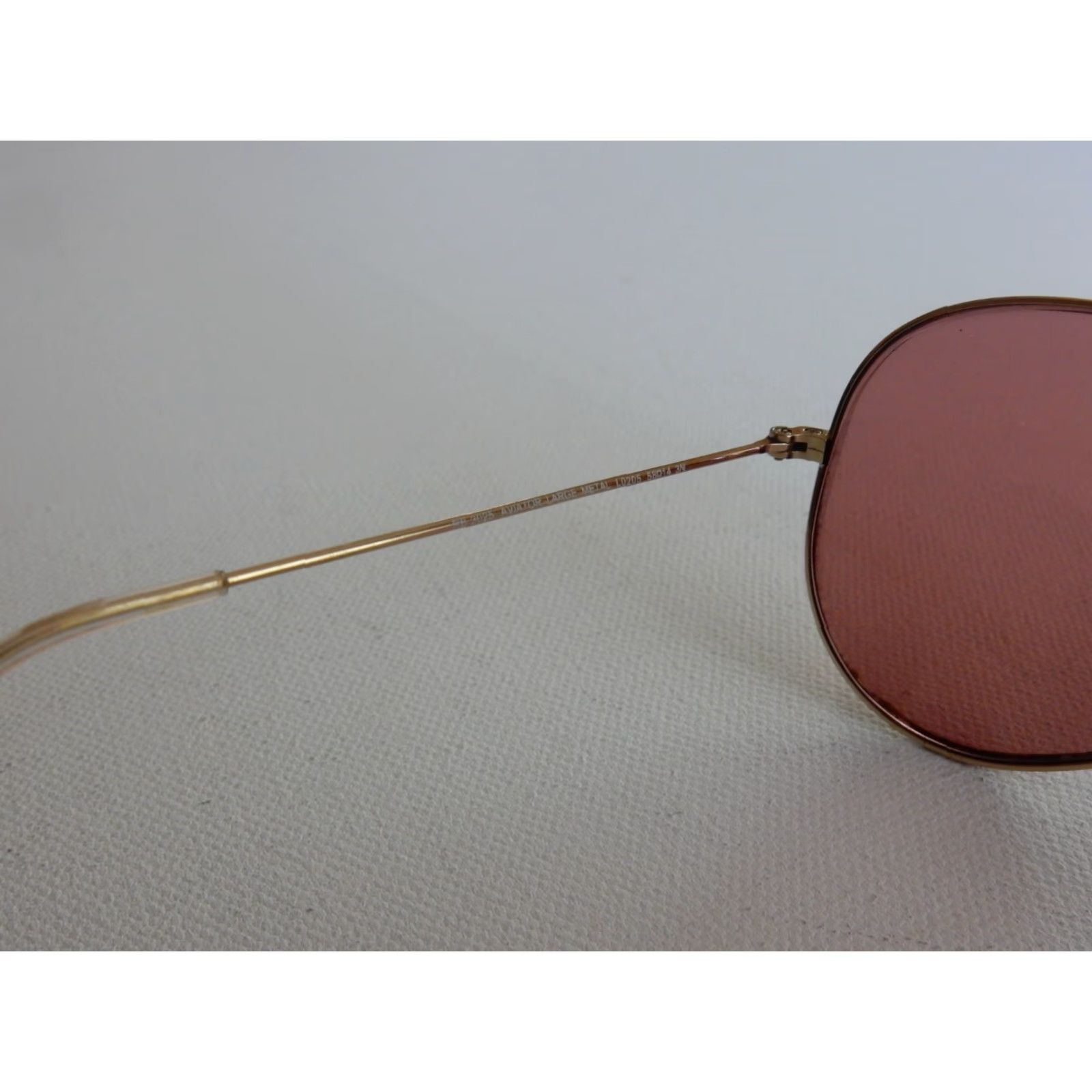 Vintage VINTAGE Ray-Ban Sunglasses Frames Only 58 14 3025 Gold Men Adult 58mm Protection U.S. 90s? Size ONE SIZE - 4 Thumbnail