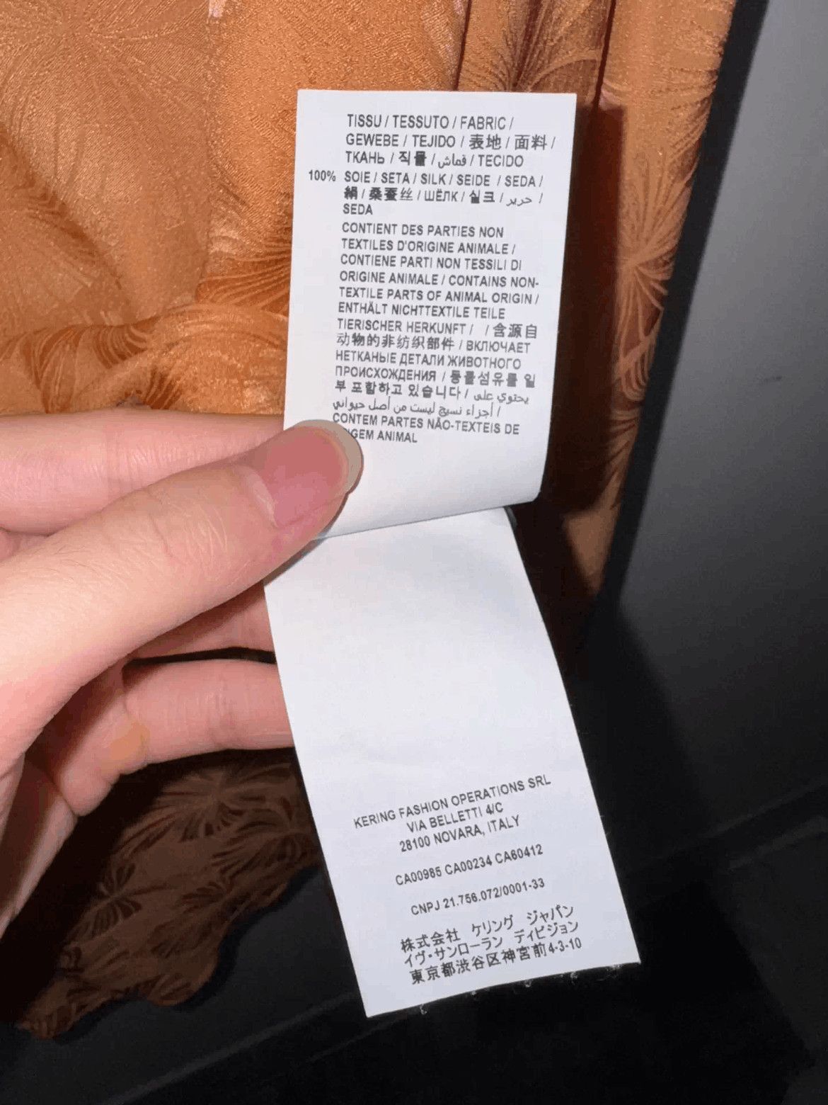 Sz 37 Saint Laurent Paris 20SS Flower Pattern Silk Shirt