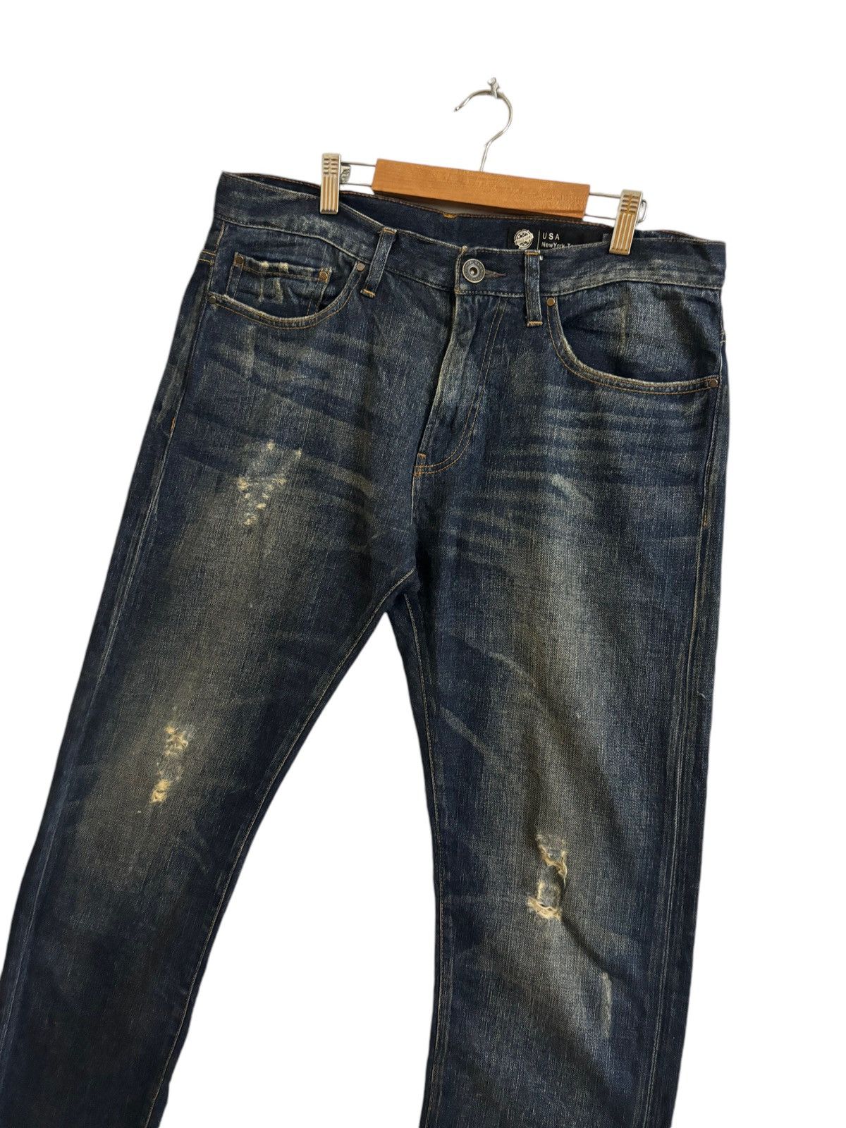 If Six Was Nine × Japanese Brand JAPANESE BRAND BACK NUMBER DISTRESSED DENIM MADE IN JAPAN Size US 34 / EU 50 - 5 Thumbnail