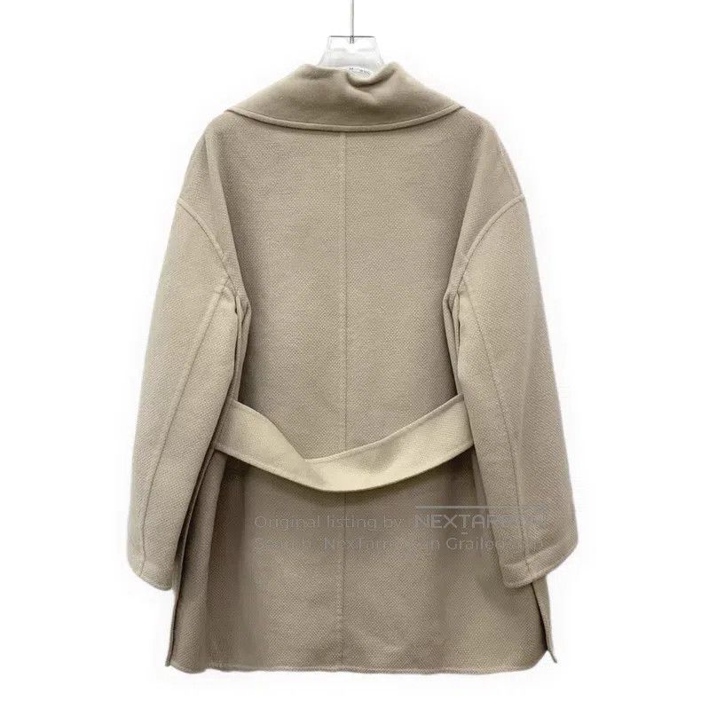 Hermes Hermes 22 Model Beige Cashmere Belt Buckle Coat Size XS / US 0-2 / IT 36-38 - 2 Thumbnail