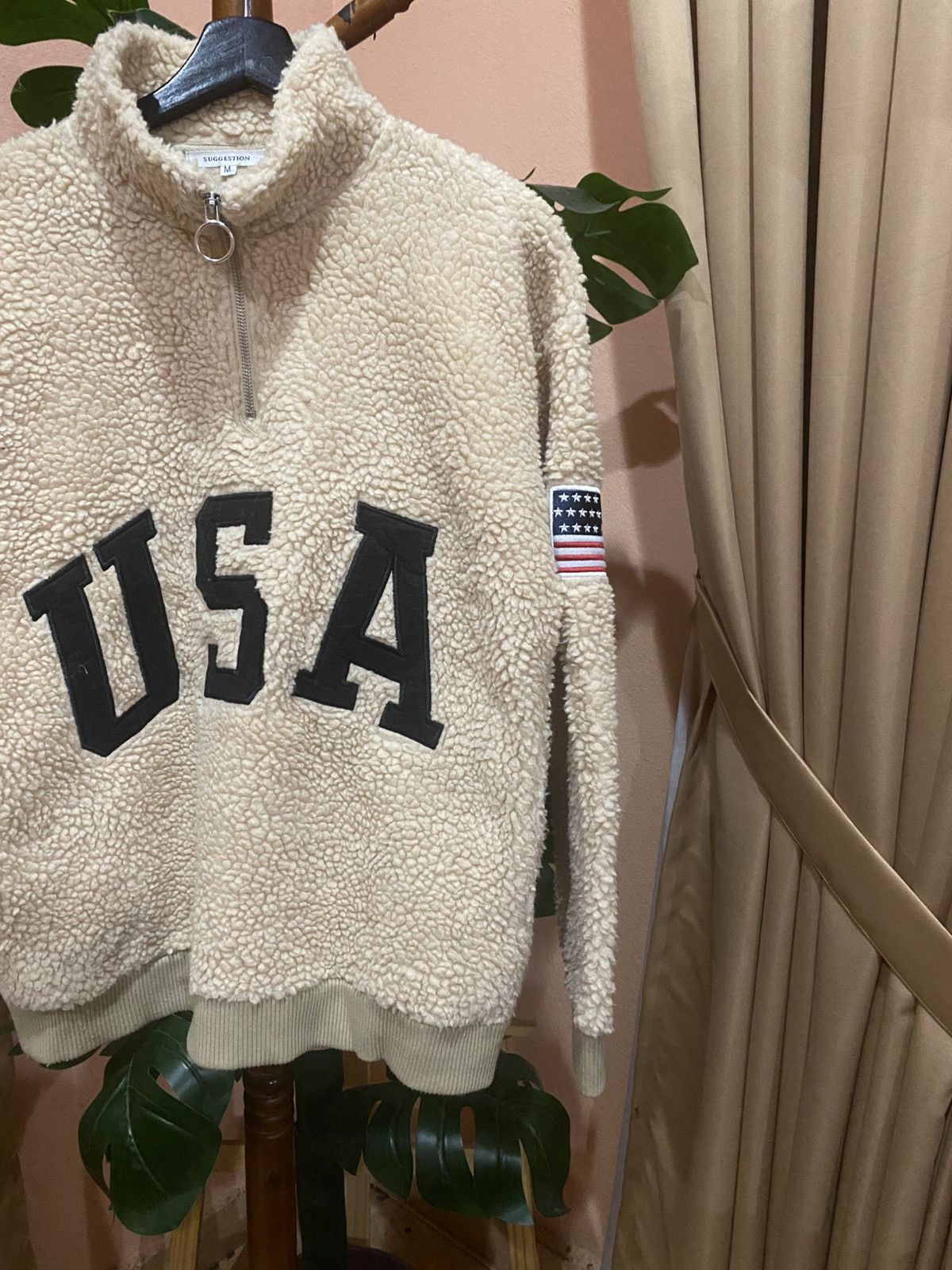 Japanese Brand Vintage USA Sherpa Fleece Pullover Cozy Quarter-Zip Sweater Size US M / EU 48-50 / 2 - 5 Thumbnail