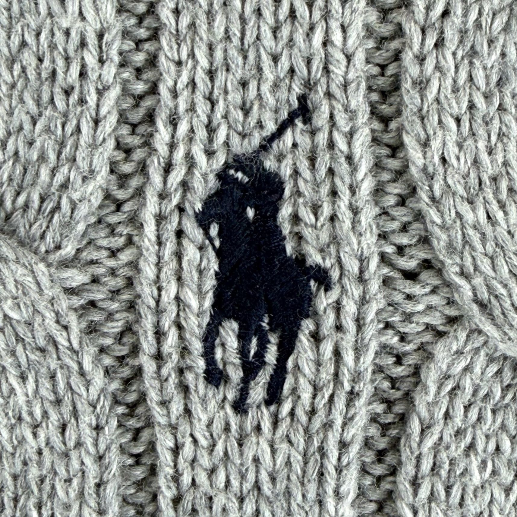 Polo Ralph Lauren VINTAGE Polo Ralph Lauren Cable-Knit Cotton Quarter-Zip Sweater in Grey Men Medium NWT Size US M / EU 48-50 / 2 - 4 Thumbnail