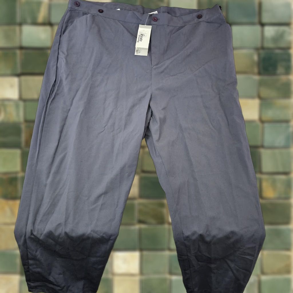 Vintage The Pirate Dressing Pants Mens 3XL Gray Poly Viscose Costume Trousers Pirate Size US 39 - 1 Thumbnail