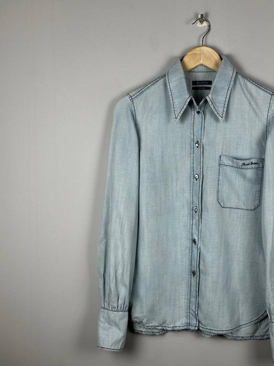 Jacob Cohen Jacob Cohen Denim Blue Luxury Shirts Size XS Size XS / US 0-2 / IT 36-38 - 2 Thumbnail