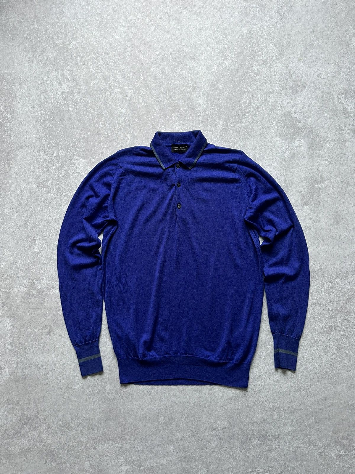 Designer × John Smedley × Vintage Sweater John Smedley Blue made in Great Britain size M Size US M / EU 48-50 / 2 - 1 Thumbnail