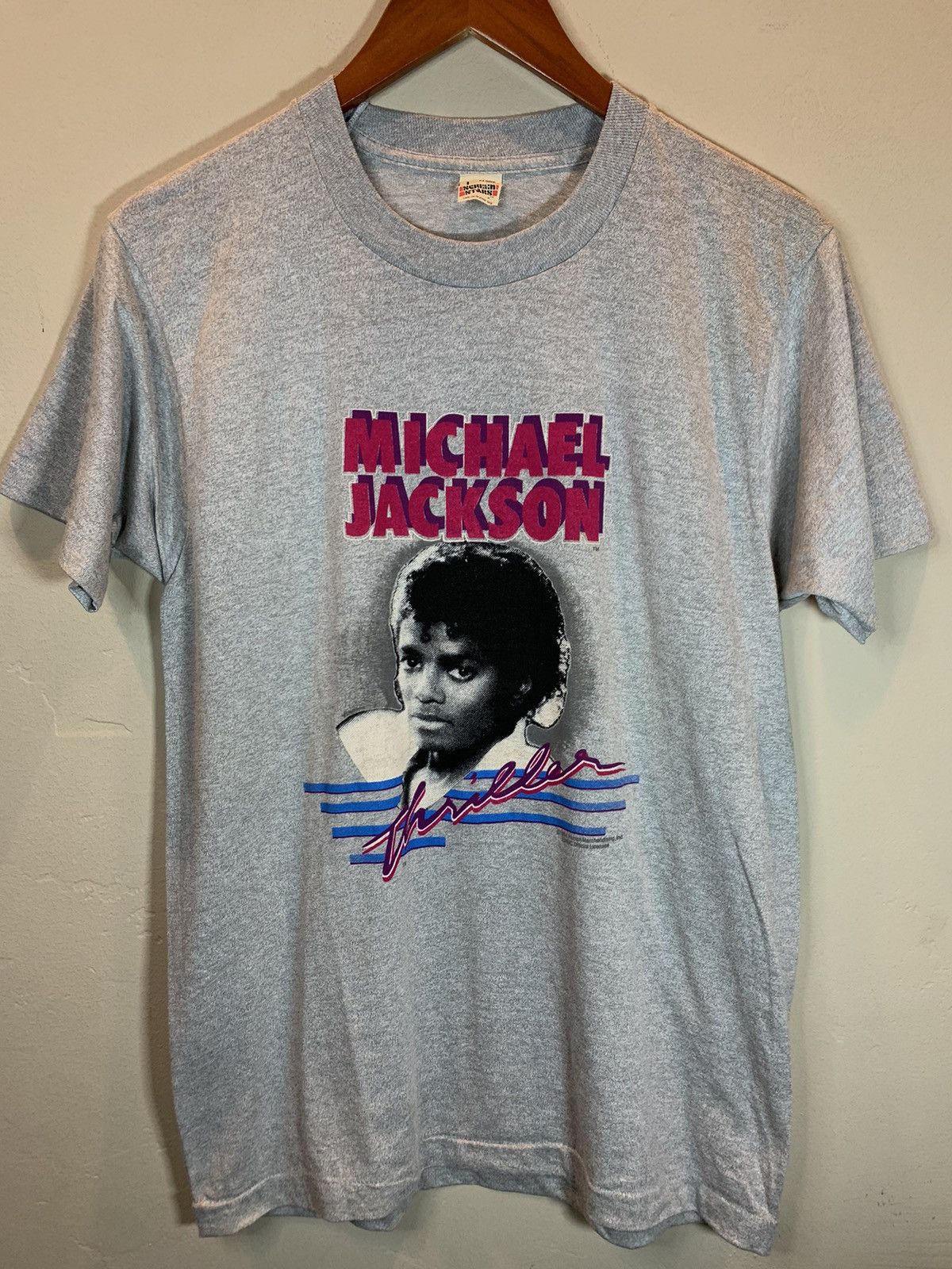 Band Tees × Michael Jackson × Vintage *RARE* Vintage 1983 Michael Jackson Thriller USA-Made Shirt Size US L / EU 52-54 / 3 - 1 Thumbnail