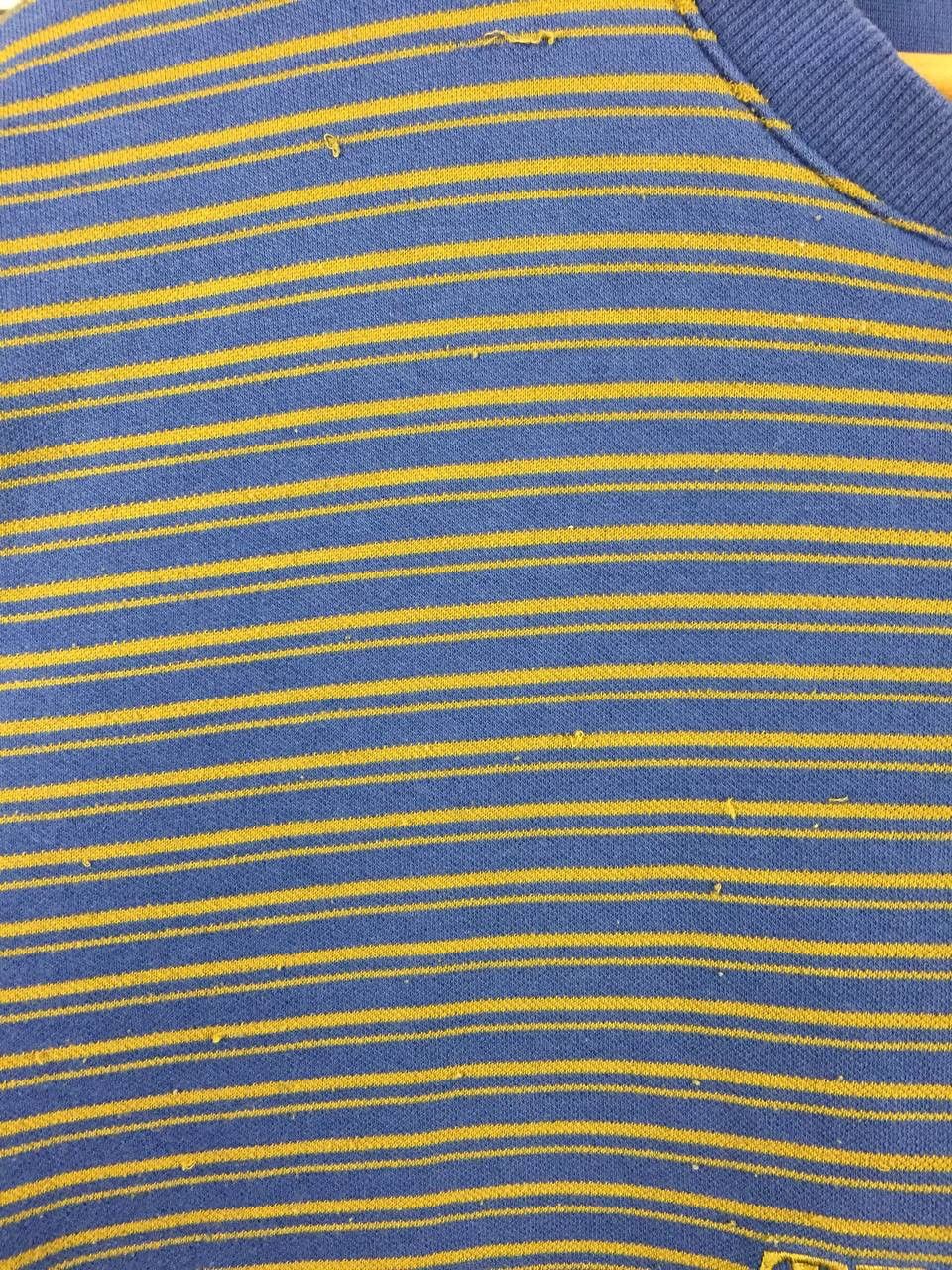 Trussardi Vtg 90s Trussardi Embroidered Logo Striped Henley Tee Size US XL / EU 56 / 4 - 5 Thumbnail
