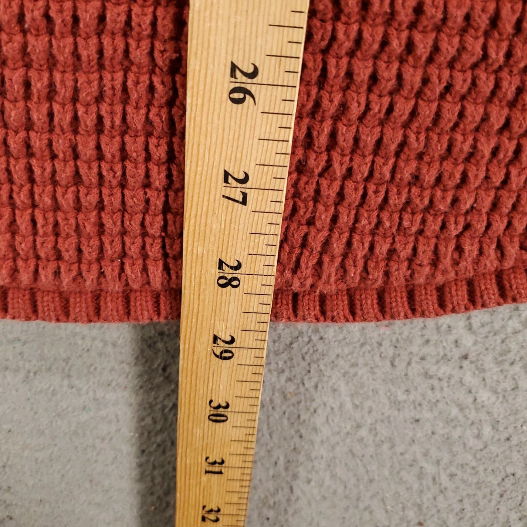 Vintage Womens Sweater Knox Rose Pullover Knit Long Sleeve Round Neck Orange Cold Shoulder Chunky- Knit 100% Cotton Bohemian Size M Size M / US 6-8 / IT 42-44 - 3 Thumbnail