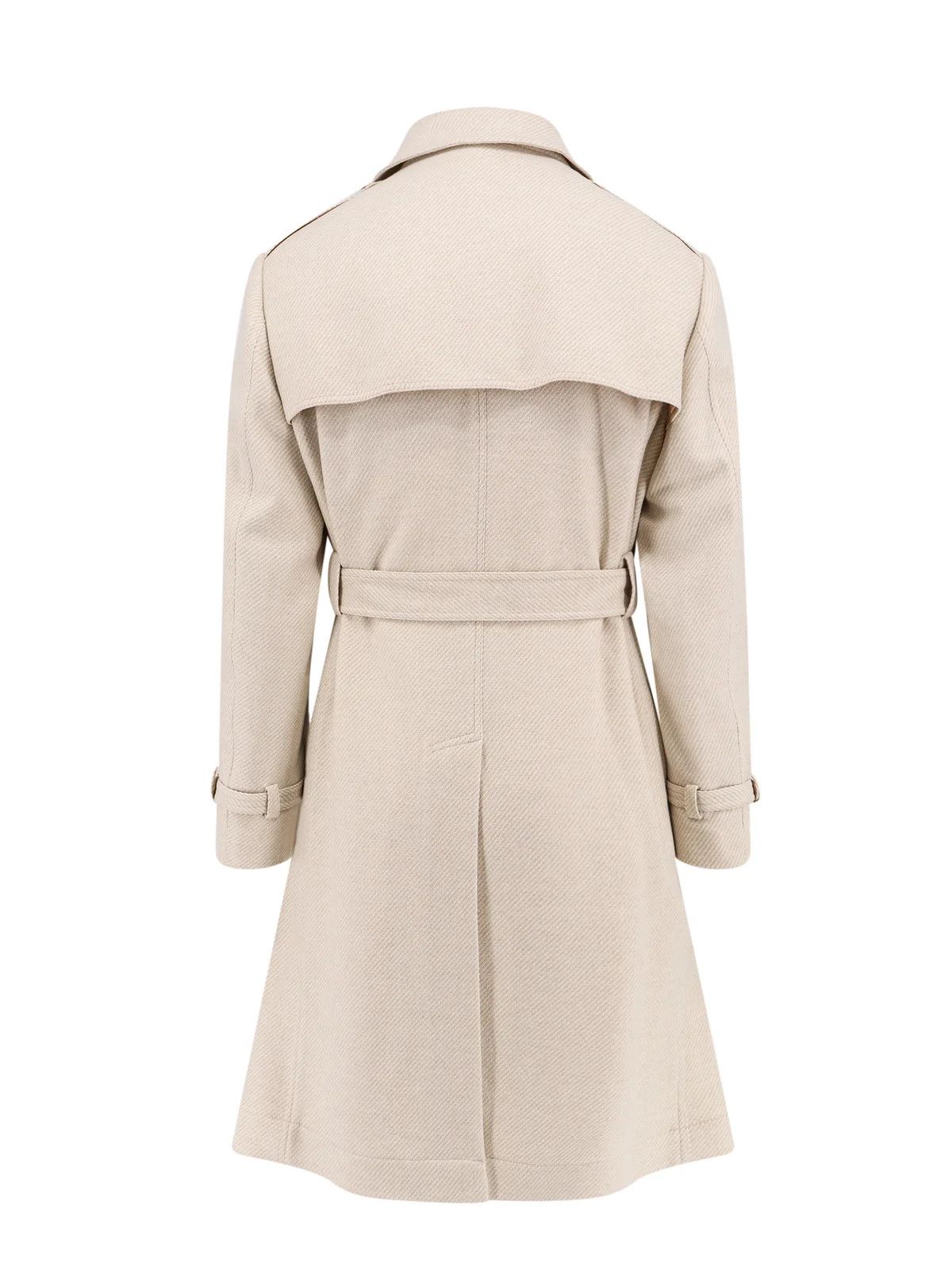 Brunello Cucinelli o1w1db10326 Double Breasted Belted Coat in Beige Size US XL / EU 56 / 4 - 2 Thumbnail