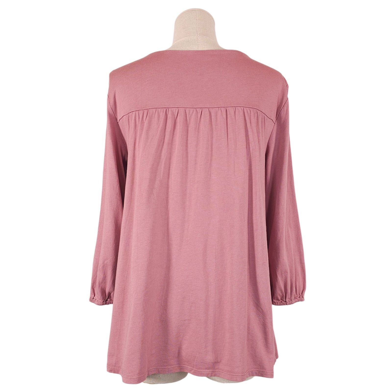 Other Garnet Hill Folkloric Embroidered Cotton Tee Mauve Pink M Size M / US 6-8 / IT 42-44 - 3 Thumbnail