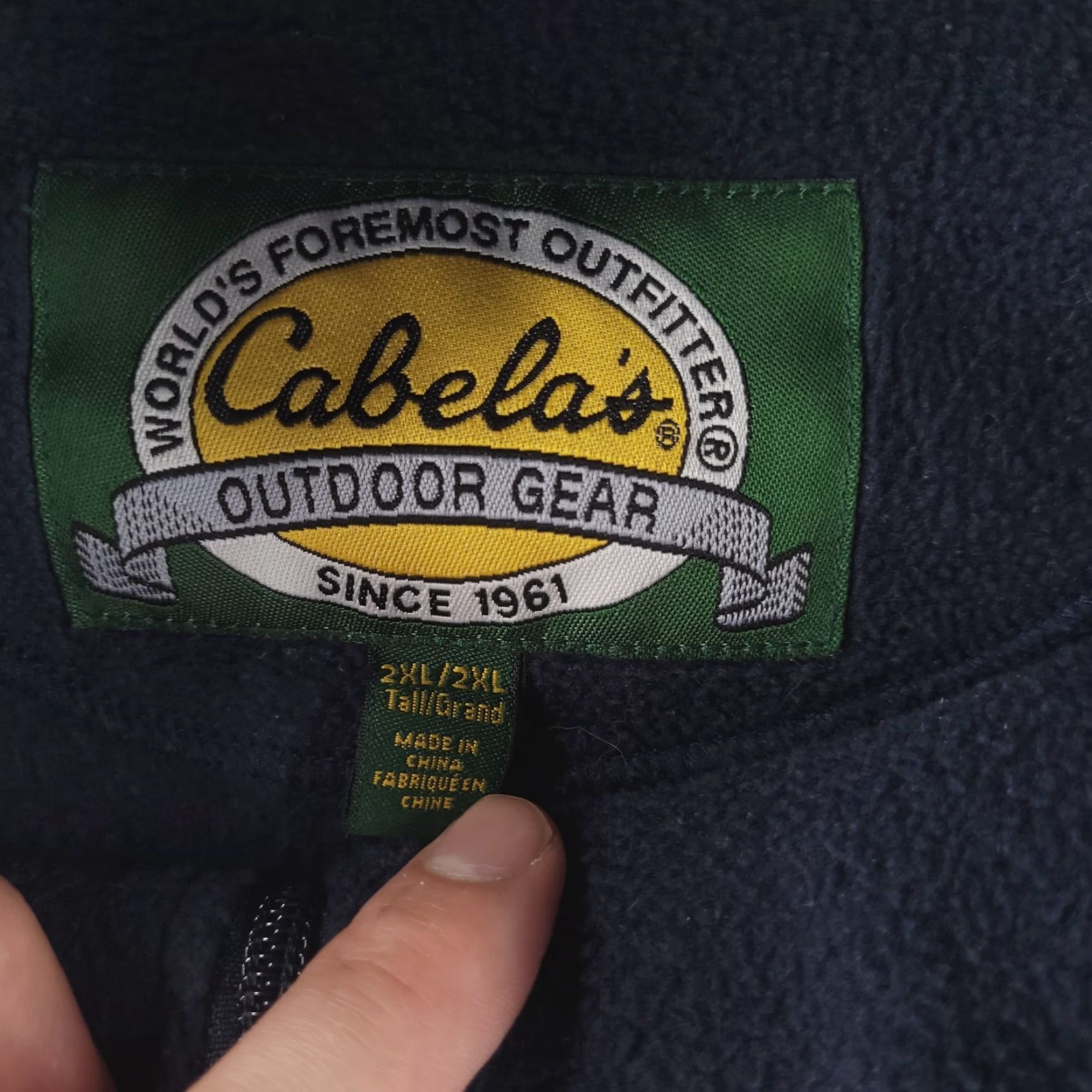 Vintage Cabela's Sweater Full Zip Men 2XL Blue Fleece Regular Size N/A Size US XXL / EU 58 / 5 - 3 Thumbnail