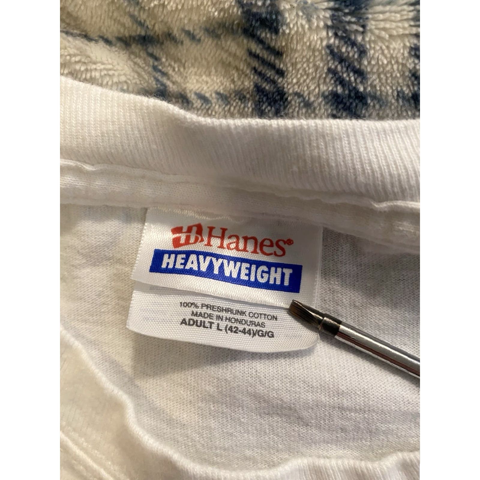 Hanes VINTAGE Hanes Heavyweight Monster.Com T Shirt White Mens Large Crew Neck Short Sleeve Cotton Graphic Print 90s Cartoon Advertising Double-Sided Size US L / EU 52-54 / 3 - 3 Thumbnail