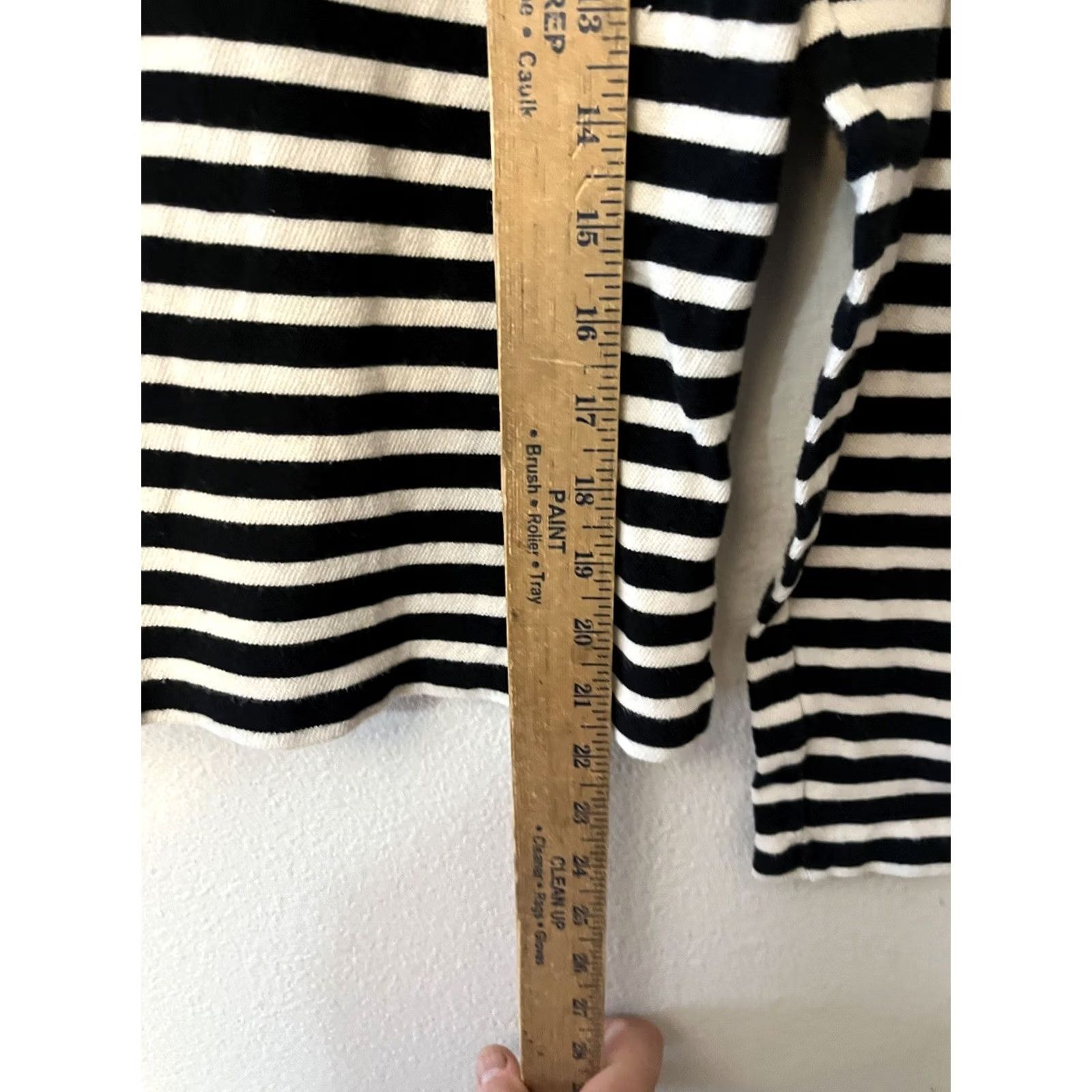 J.Crew J.Crew Sweater Women XS Blue Striped 100% Cotton Turtleneck Pullover Fitted Size XS / US 0-2 / IT 36-38 - 5 Thumbnail
