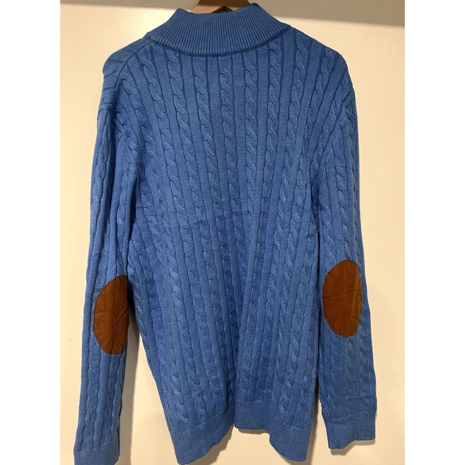Vintage NWT Unbranded Men’s Cable Knit Pullover Sweater Stand Collar Button Large L Sweater Winter Casual Travel Size US L / EU 52-54 / 3 - 6 Thumbnail