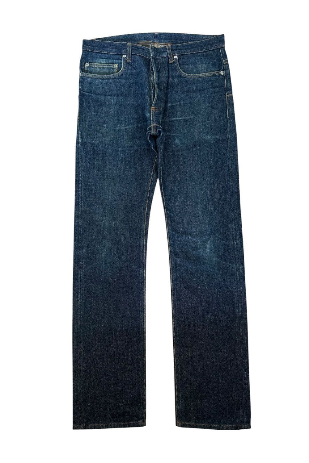 Dior DIOR HOMME HEDI SLIMANE WASHED RAW INDYGO NAVY DENIM JEANS Size US 29 - 6 Thumbnail