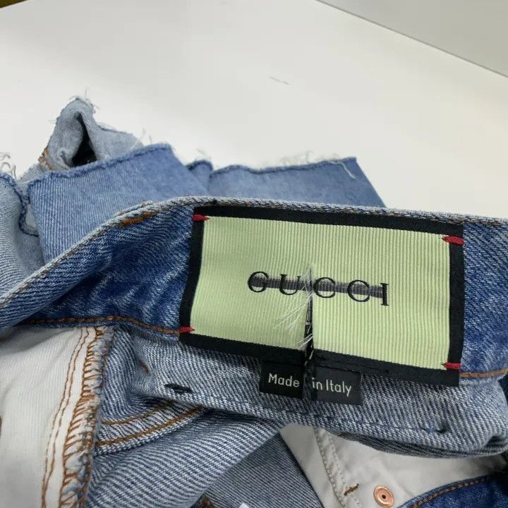 Gucci Gucci Casual Apple Pattern Denim Shorts-2507 Size 24" / US 00 / IT 34 - 9 Thumbnail
