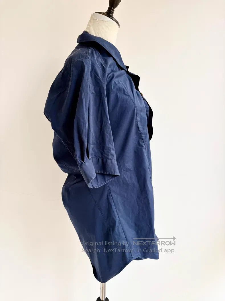 Vivienne Westwood Vivienne Westwood Blue asymmetrical cut short-sleeved shir Size L / US 10 / IT 46 - 4 Thumbnail