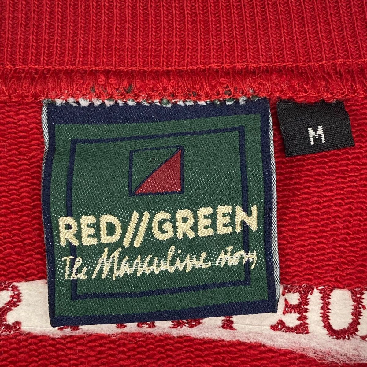 Vintage Vintage Red/Green Crewneck Sweatshirt Red Pullover Jumper M Size US M / EU 48-50 / 2 - 7 Thumbnail