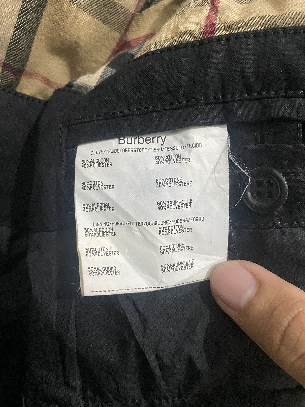 Burberry Vintage Burberry Black Double Collar Nova Check Jacket Size US M / EU 48-50 / 2 - 11 Thumbnail