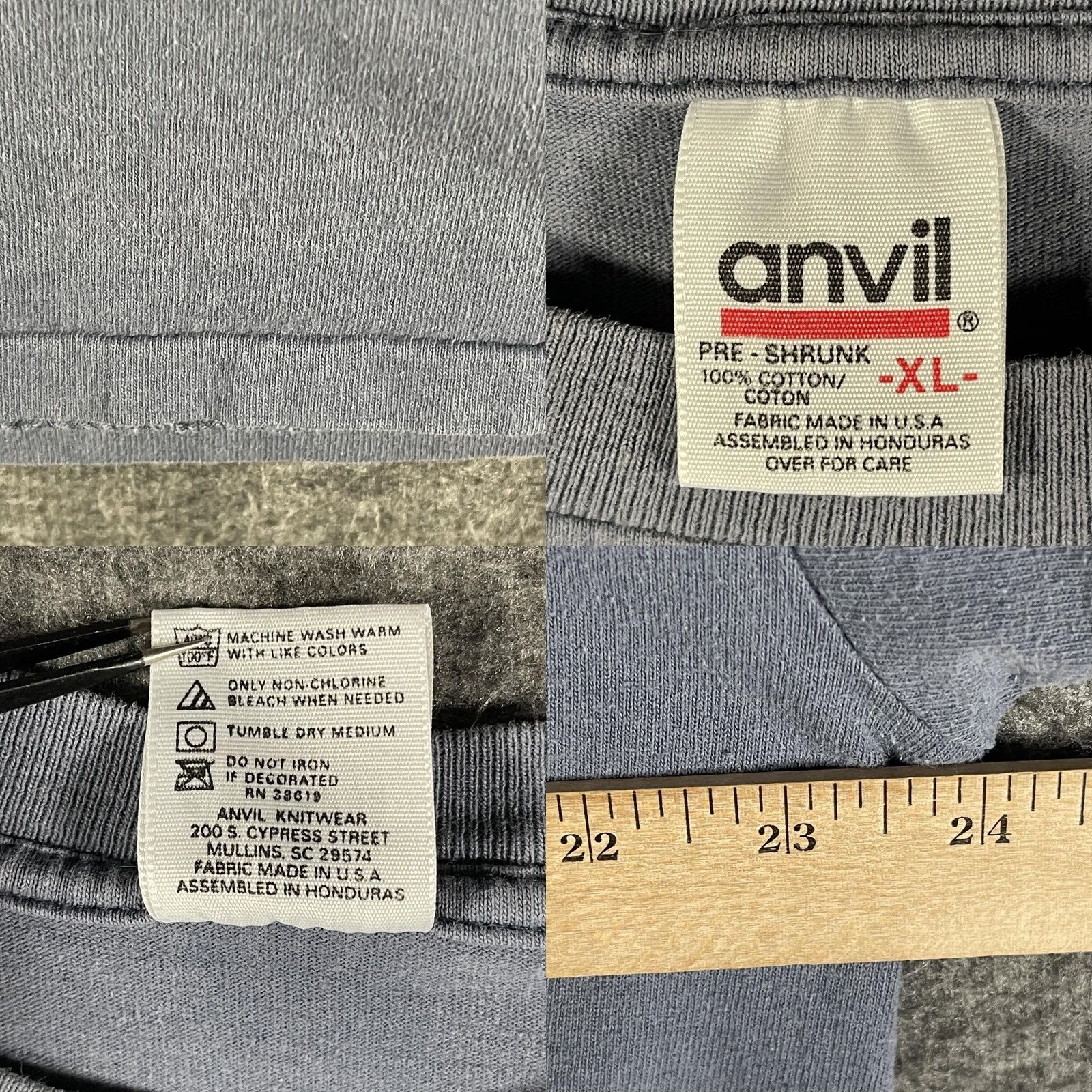 Anvil VINTAGE Anvil Shirt Mens XL Blue Catch The Wind Bald Eagle Graphic Tee 90s Y2K Size US XL / EU 56 / 4 - 8 Thumbnail