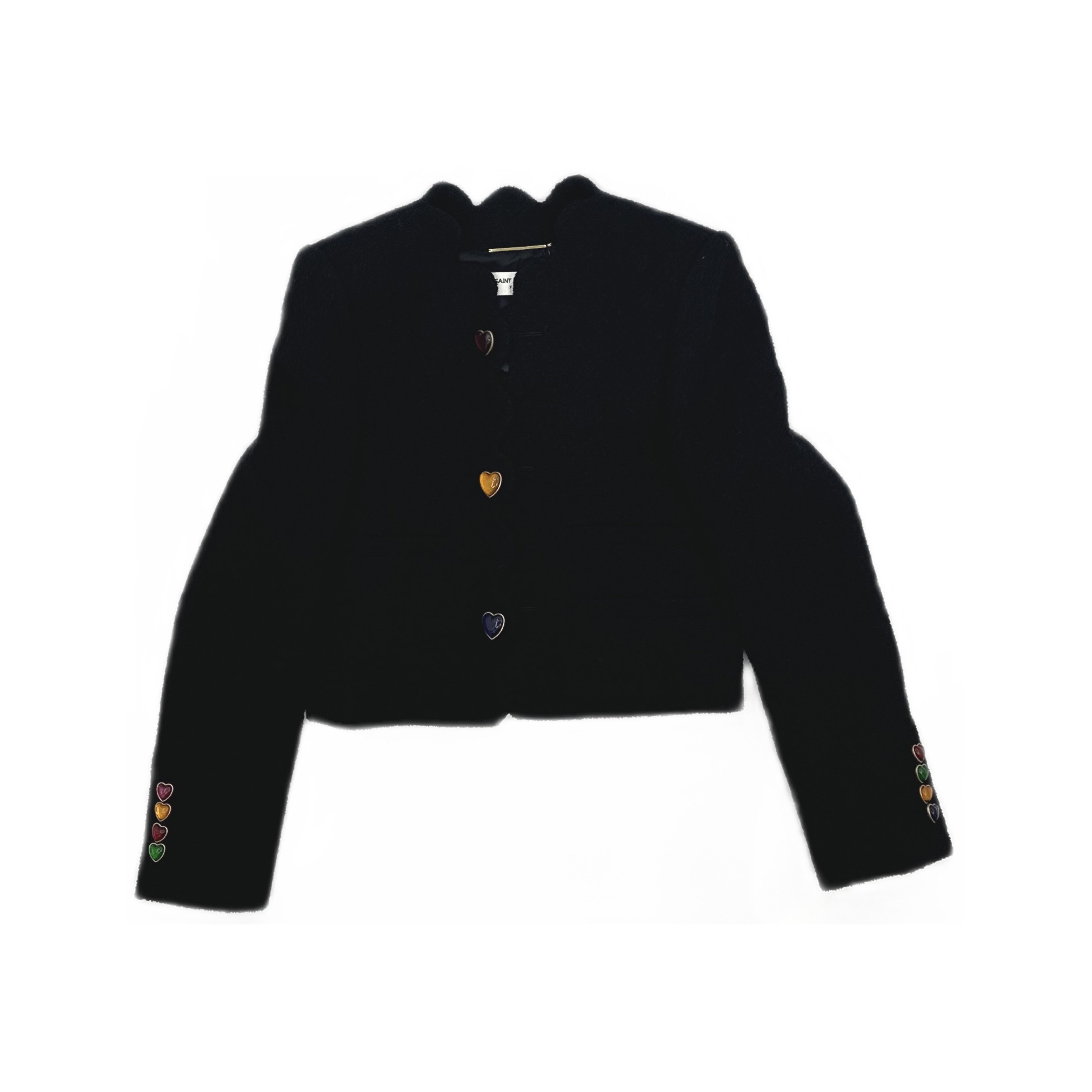 Saint Laurent Paris Saint Laurent Heart Button Jacket Size 36 Size XS / US 0-2 / IT 36-38 - 1 Thumbnail