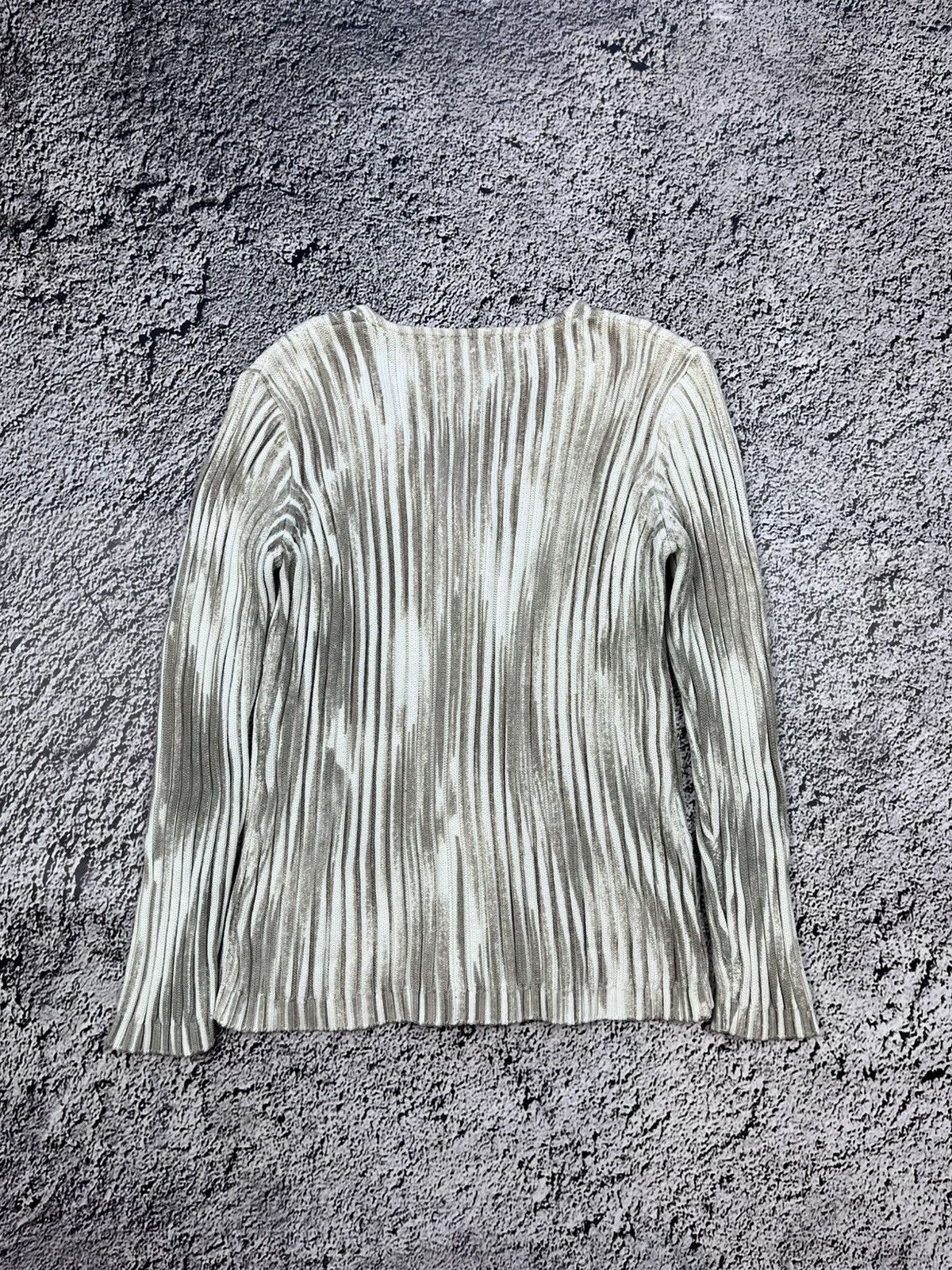Japanese Brand Vintage Y2K zip up ribbed sweater avantgarde oldmoney M Size M / US 6-8 / IT 42-44 - 6 Thumbnail