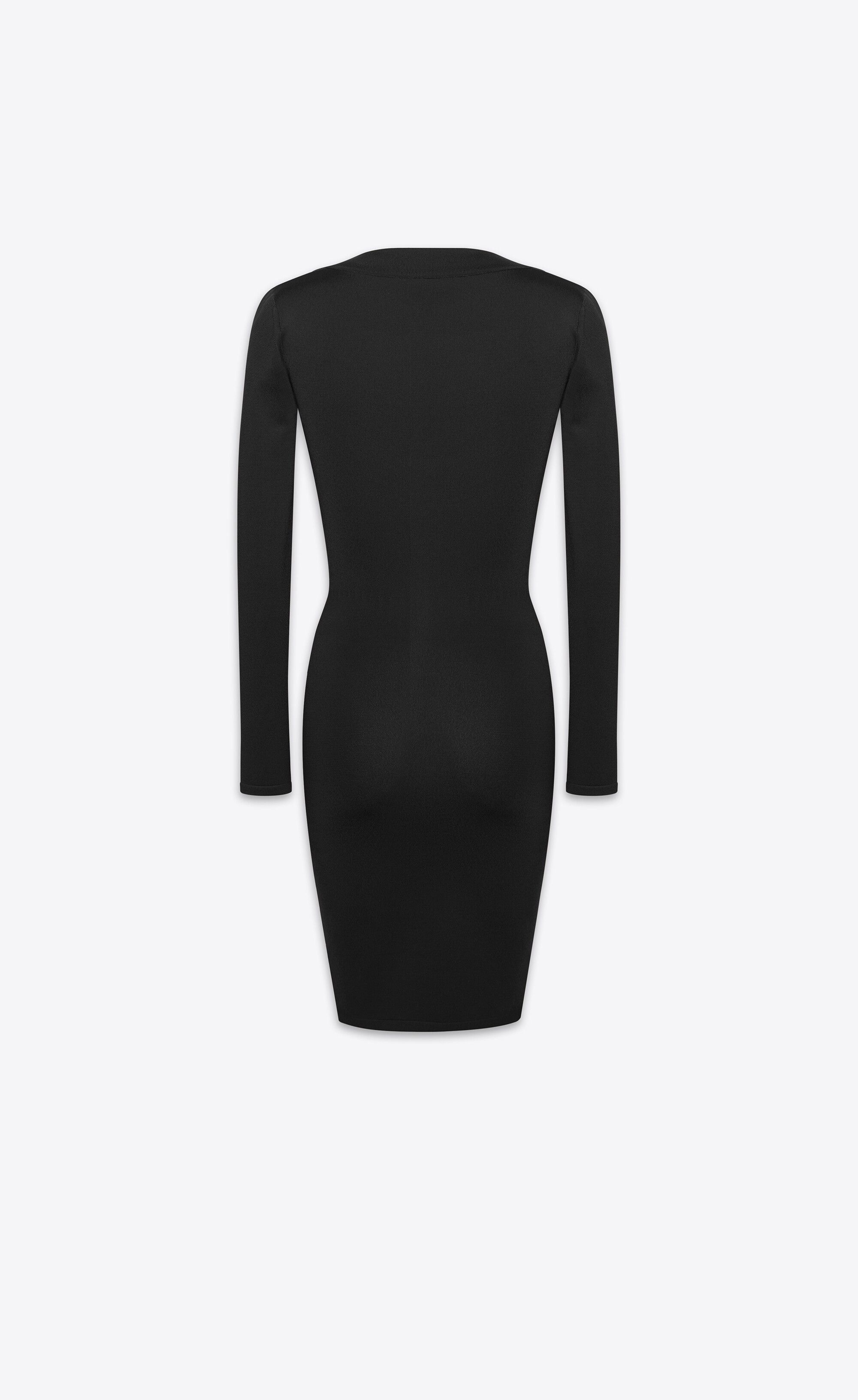 Saint Laurent Paris o1y0126 Mini Dress in Black Size M / US 6-8 / IT 42-44 - 2 Thumbnail